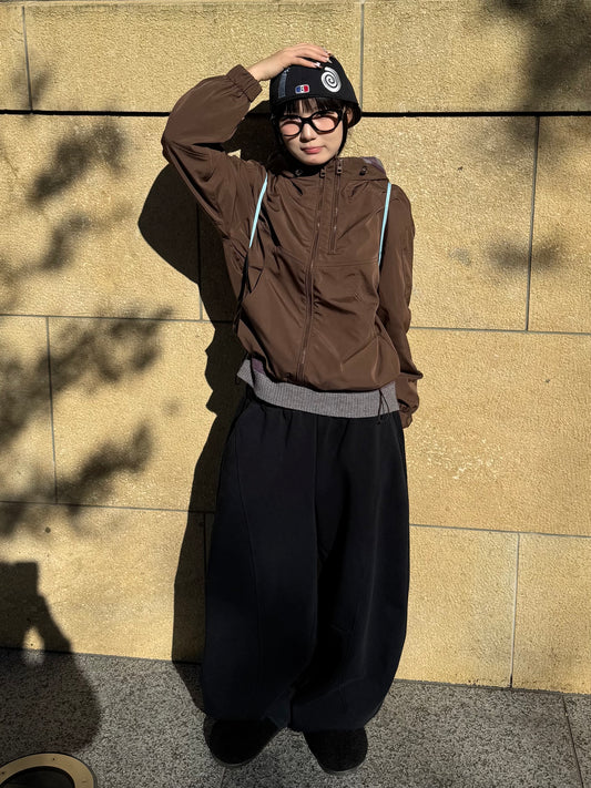 ブラウンナイロンパーカー DPB85371