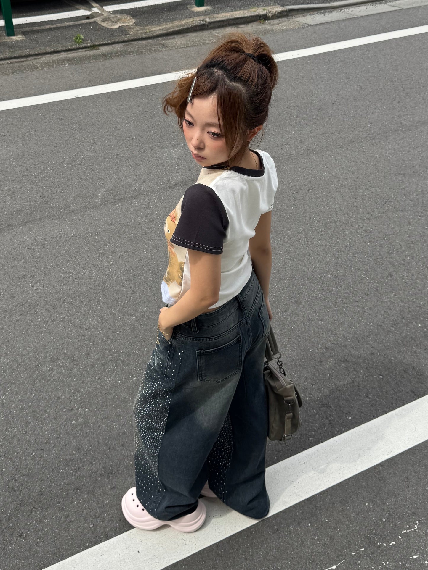 ラメウォッシュデニムパンツ DPB86245