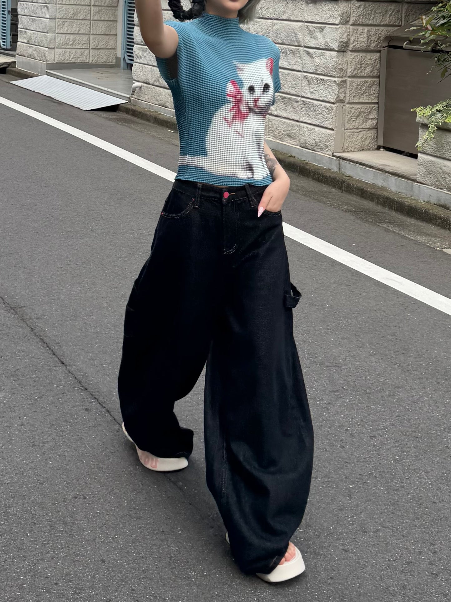 【即納】ハートポケットデニムパンツ DPB91173S