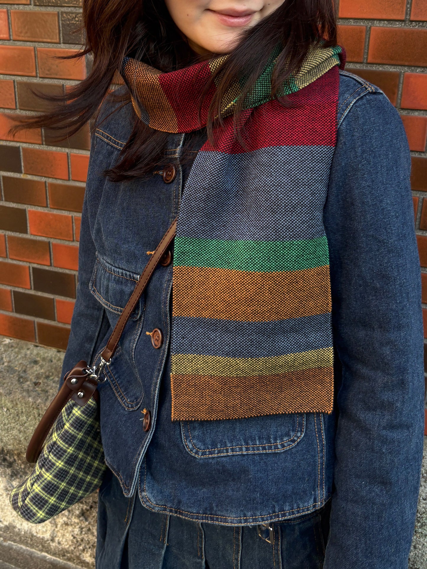 ウールストライプスカーフ DPA43780