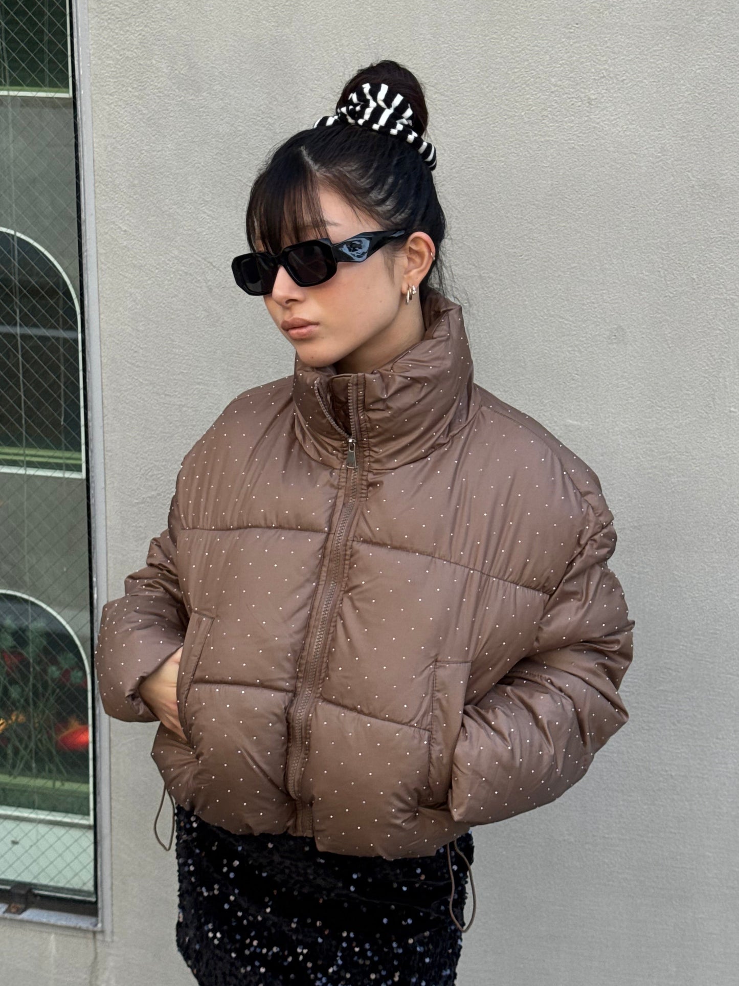 ラメショートダウンジャケット DPB86154