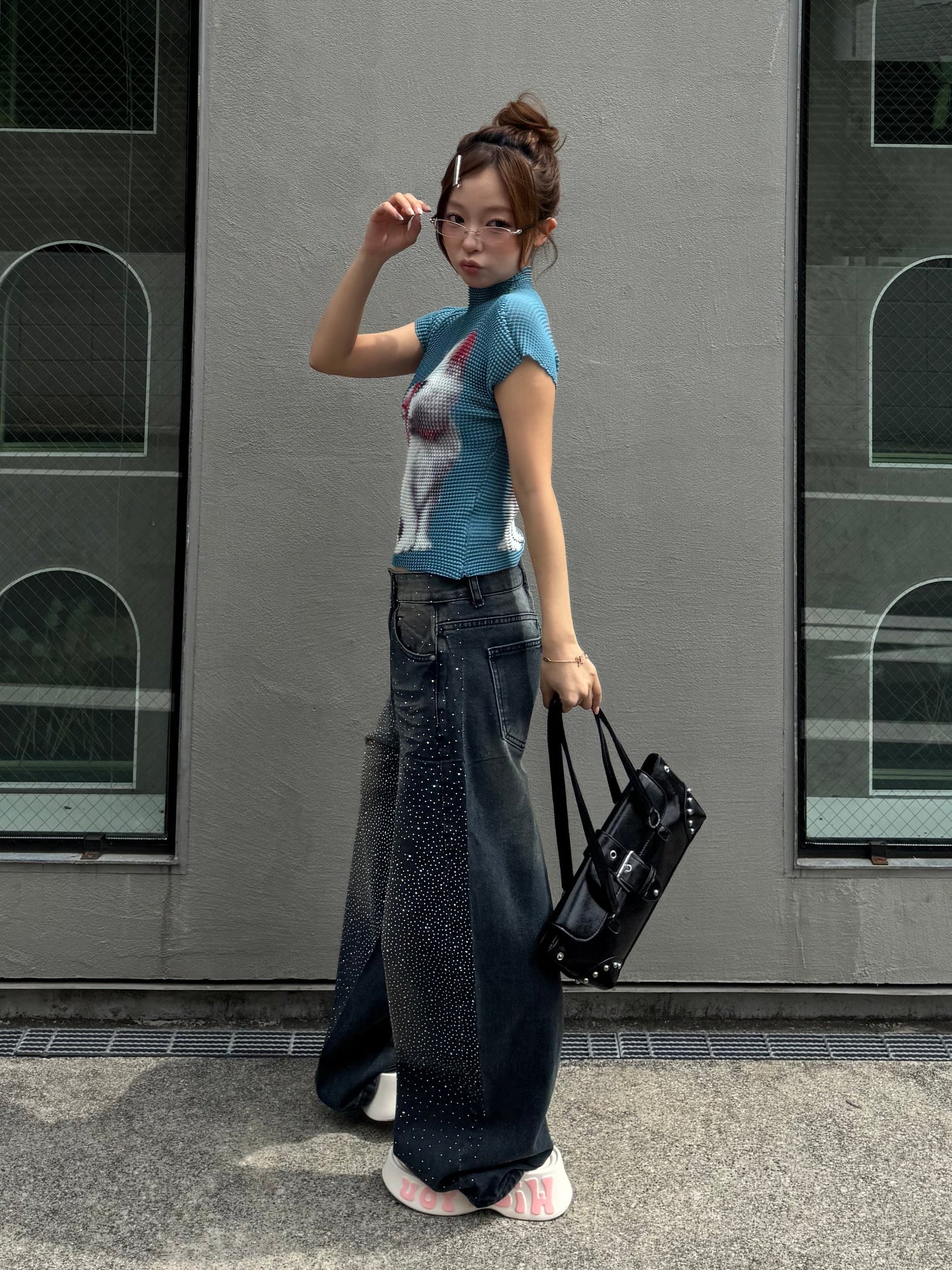 ラメウォッシュデニムパンツ DPB86245
