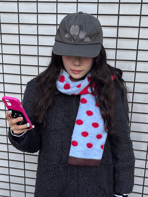 リバーシブルミディアムドットマフラー DPB89108