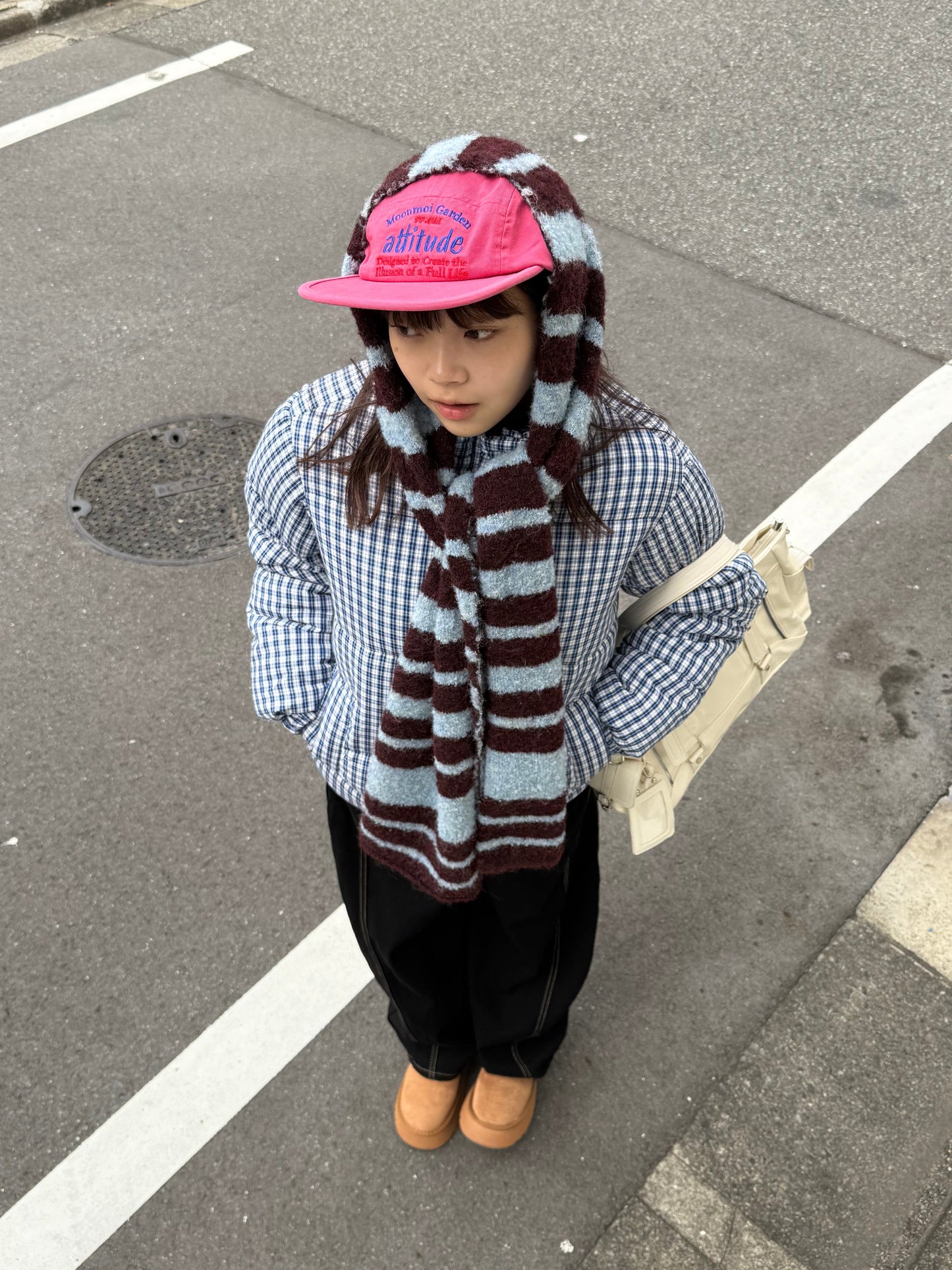 バイカラーボーダーマフラー DPB91062