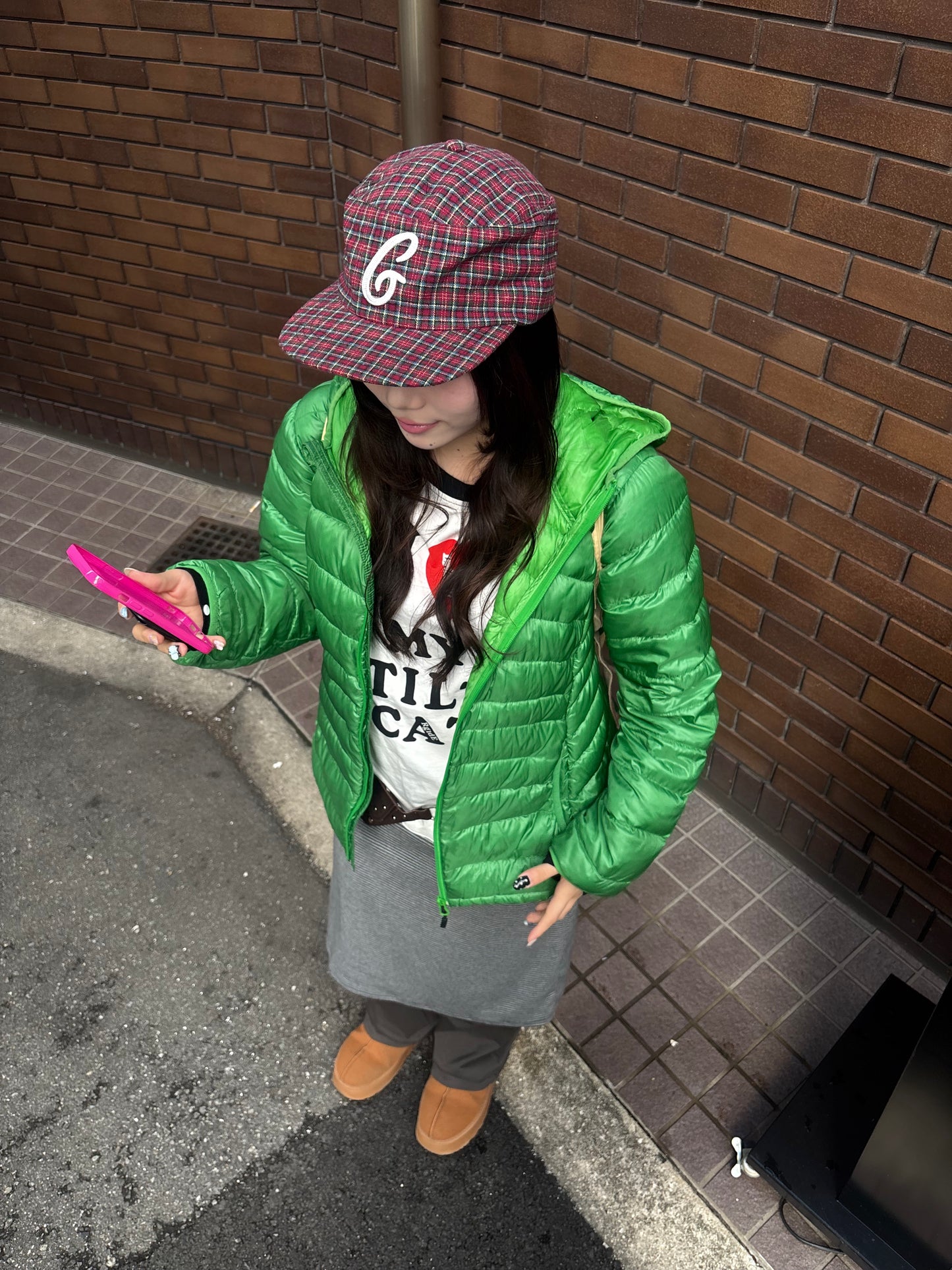 ストライプレイヤードスカートパンツ DPB89143