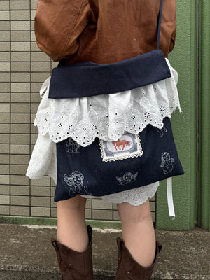 エンジェルレースデニムショルダーバッグ DPC03028