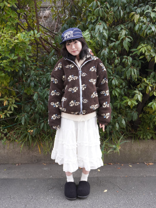 フラワーボアジップジャケット DPB85412