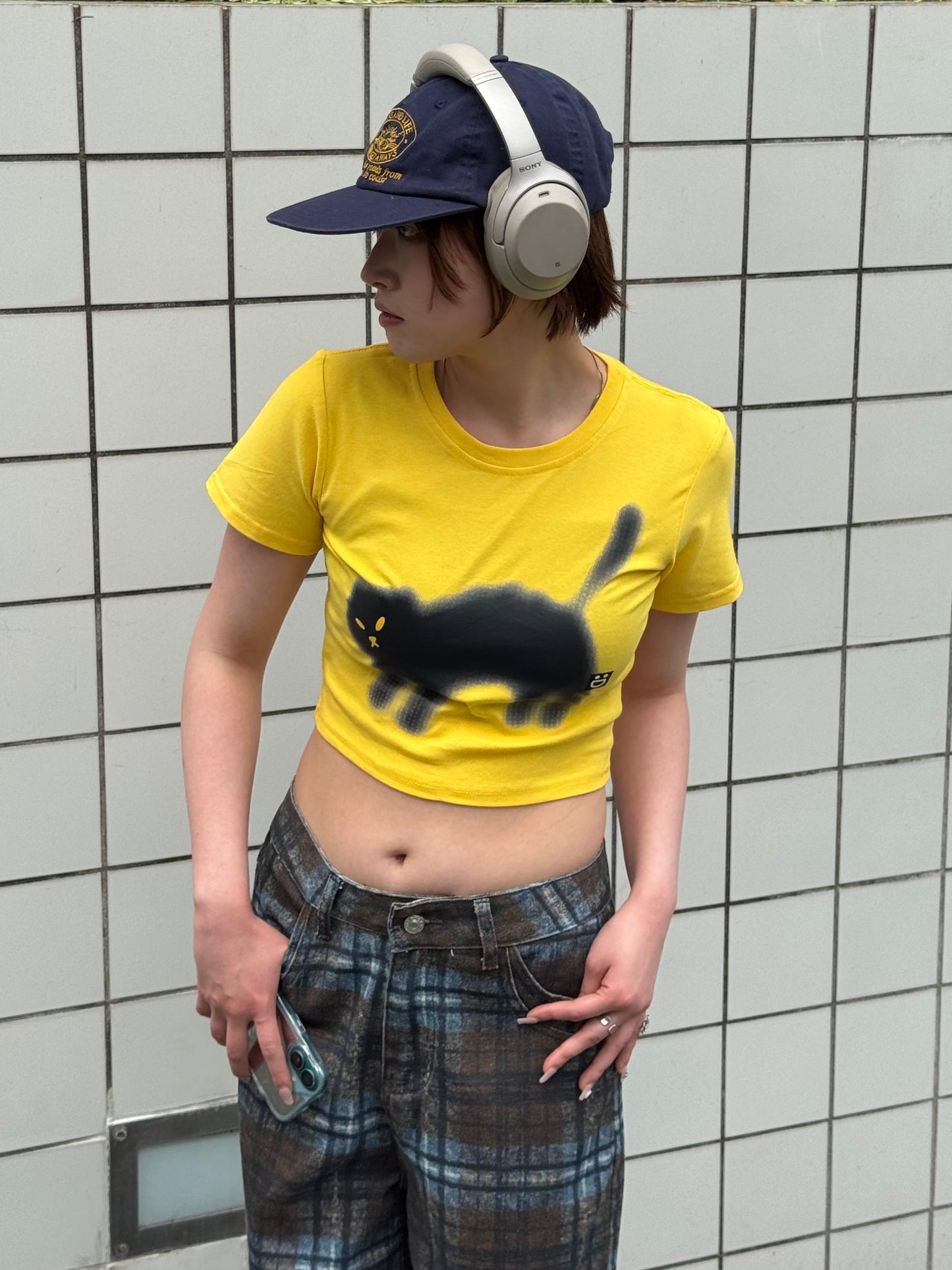 キャットプリントTシャツ DPB91117