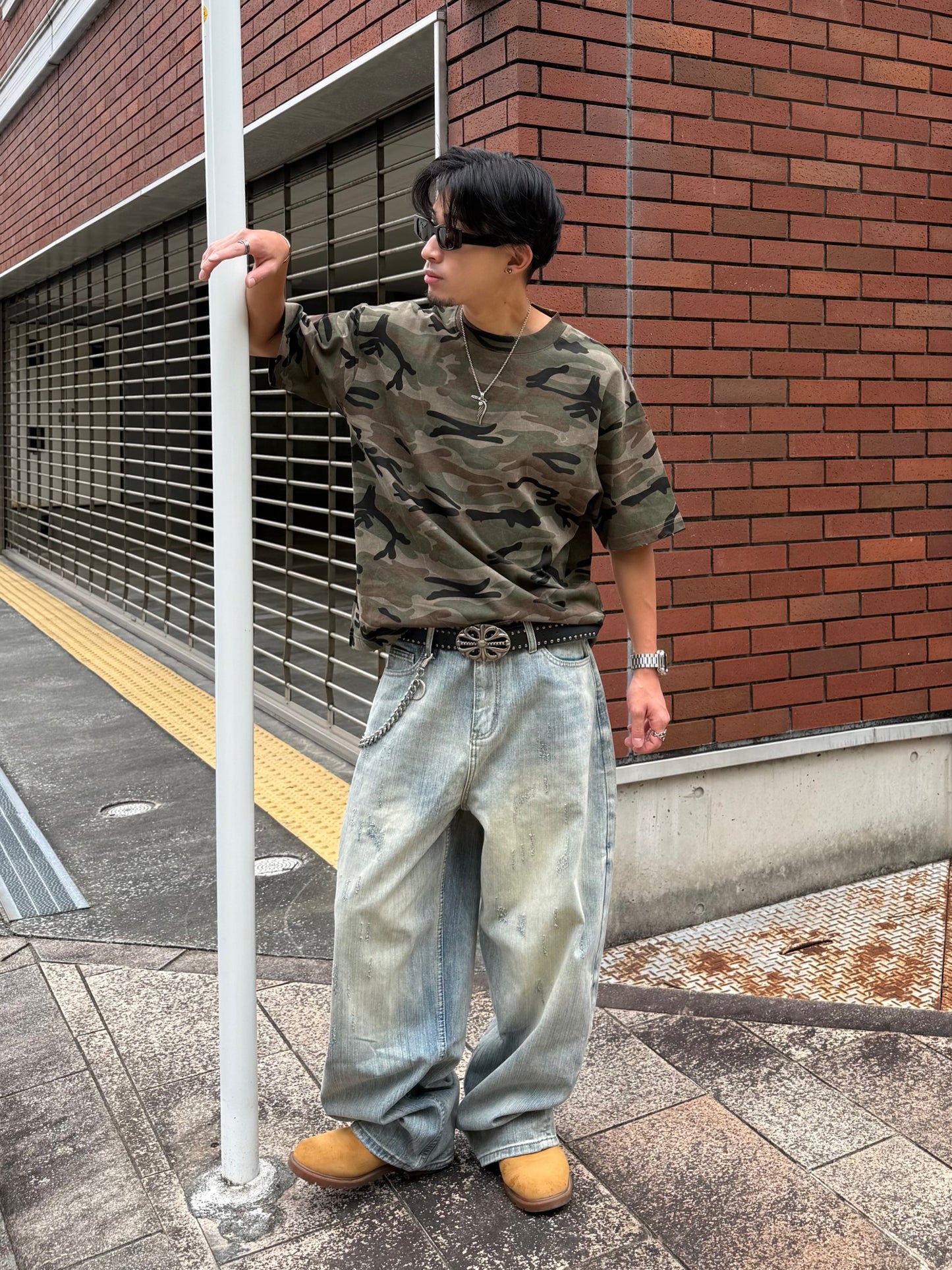 カモフラオーバーTシャツ DPB90228