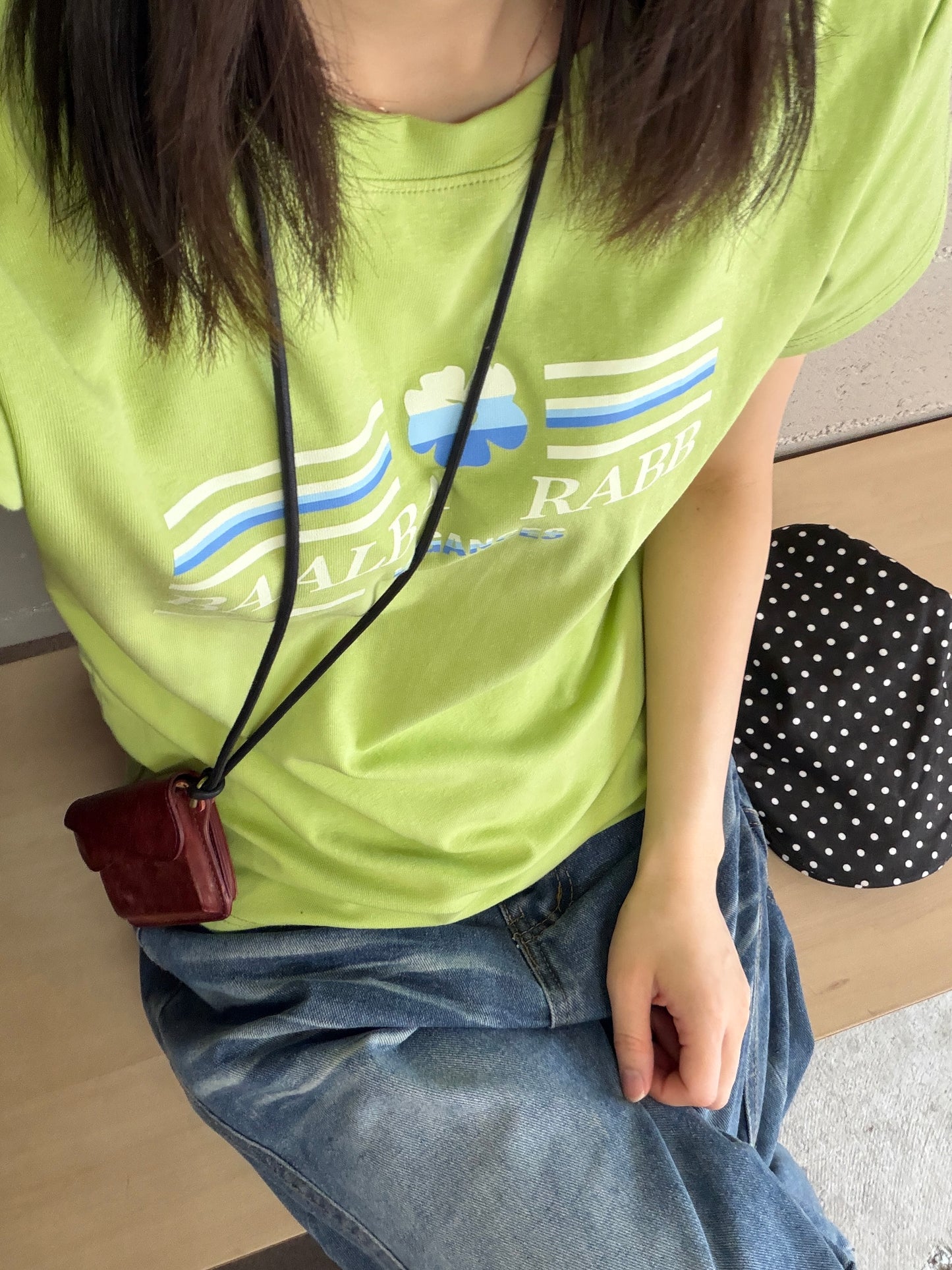 グリーンミニマルTシャツ DPB99096