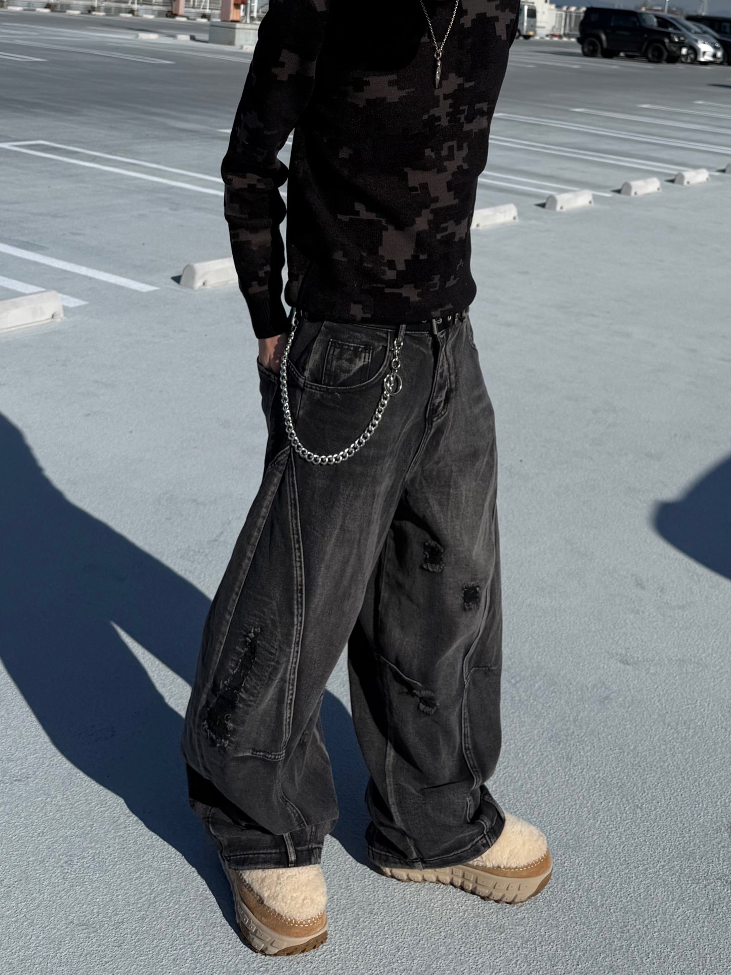 ダメージデザインデニムパンツ DPB90140