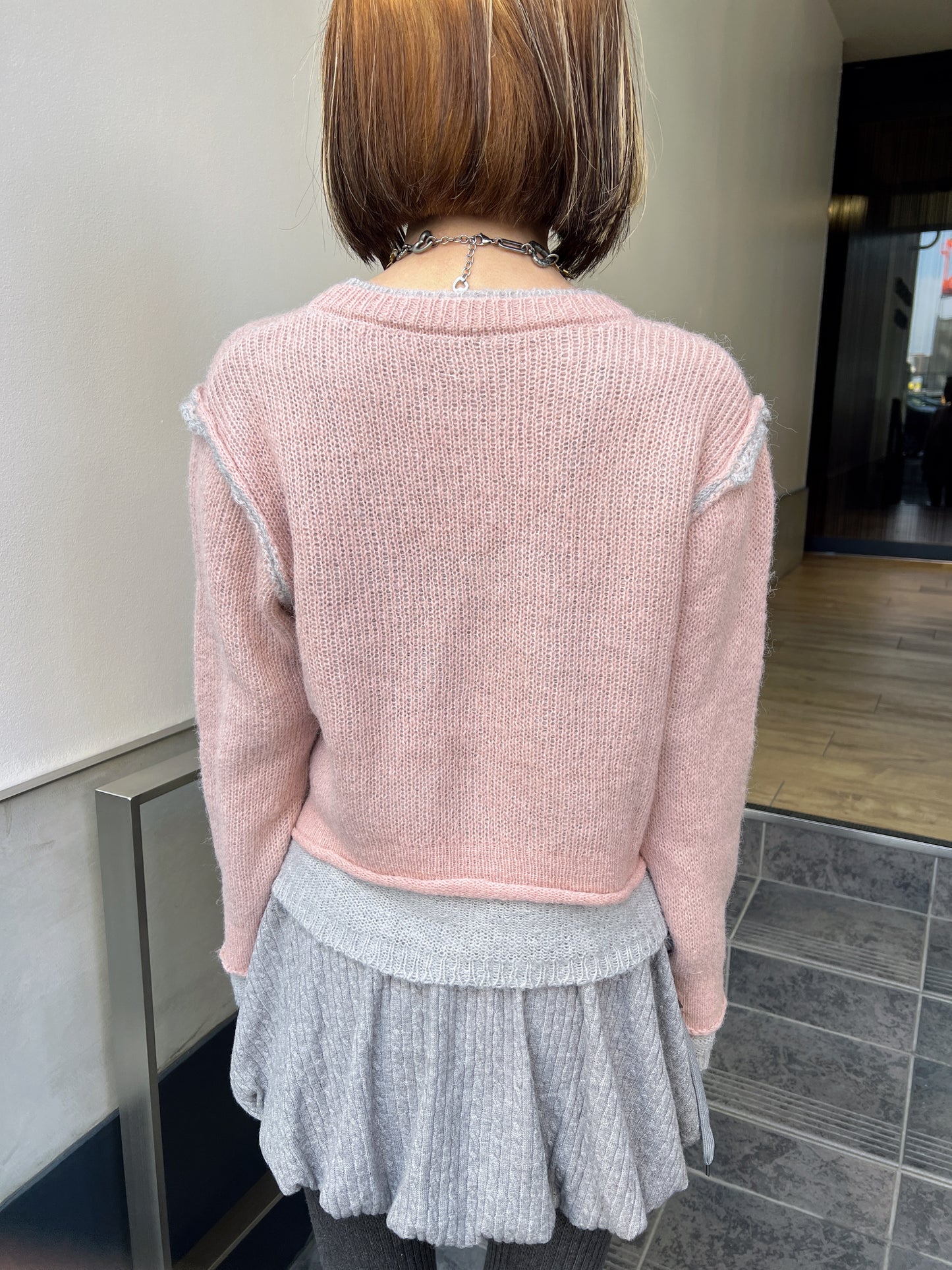 クルーネックレイヤードニット DPB79251