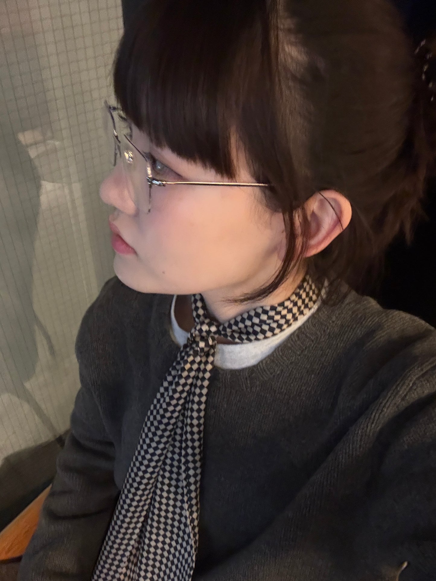 ブロックチェックスカーフ DPA43700