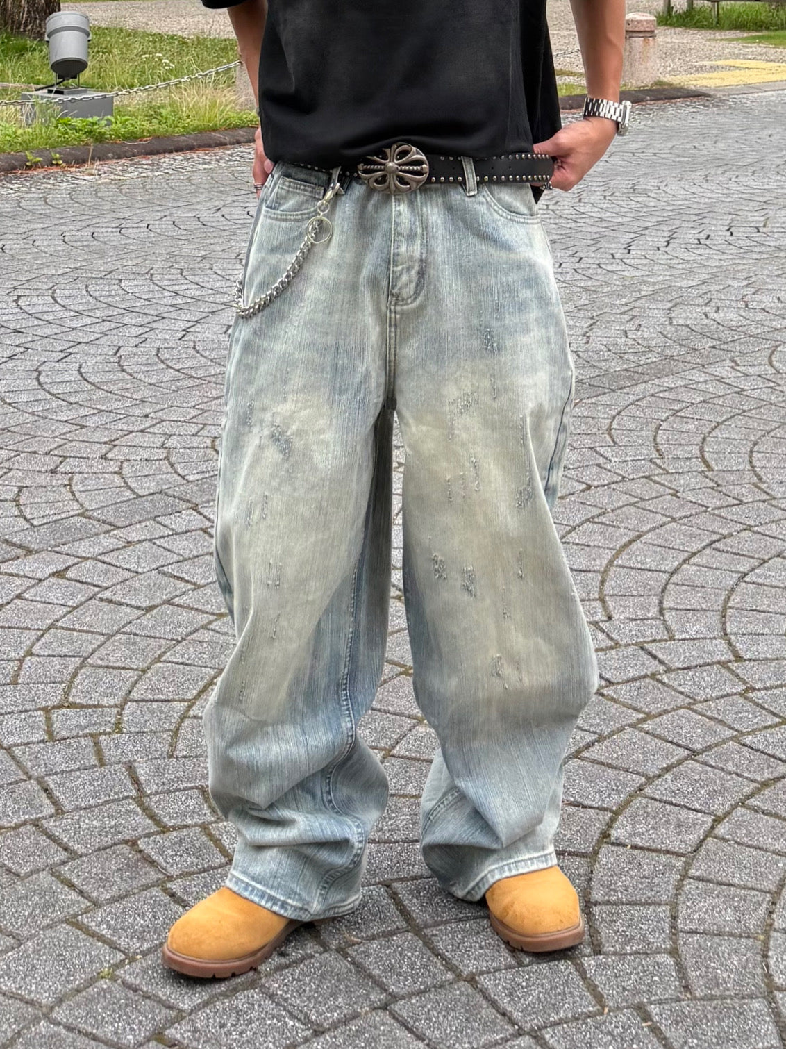 【即納】ウォッシュバルーンデニムパンツ DPB90219S