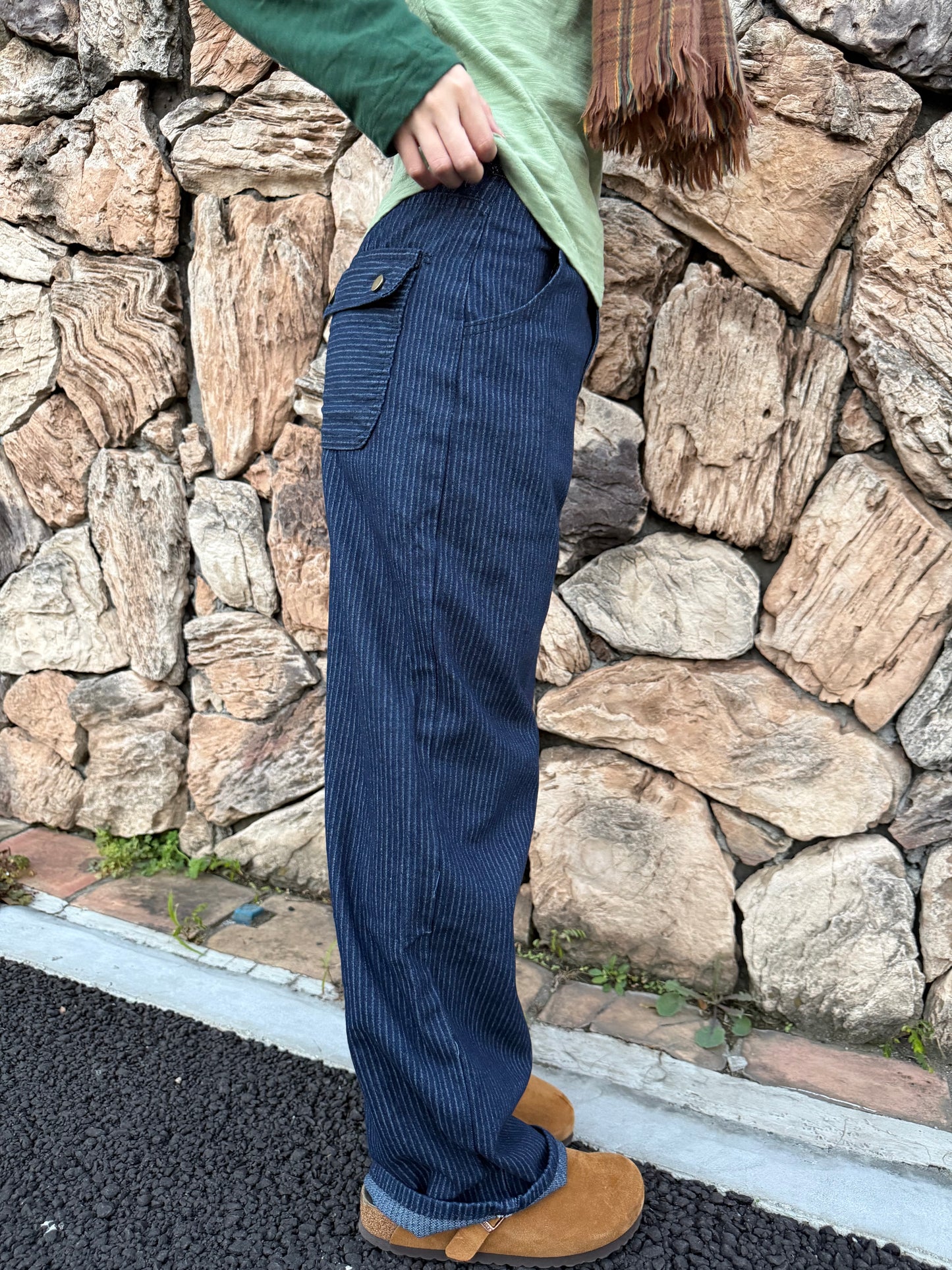 ストライプレトロデニムパンツ DPA43679