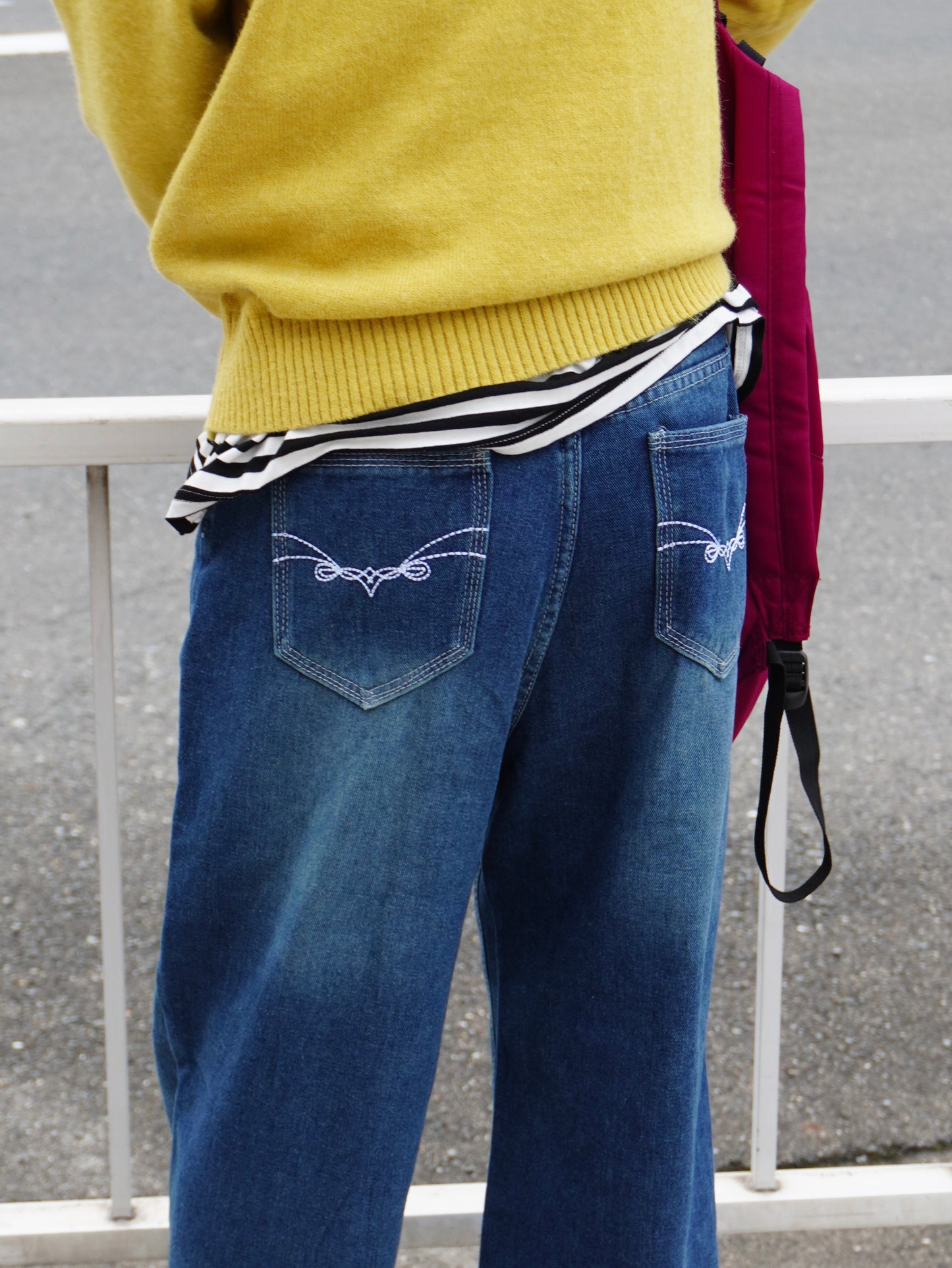 ストレートウォッシュデニムパンツ DPB85346