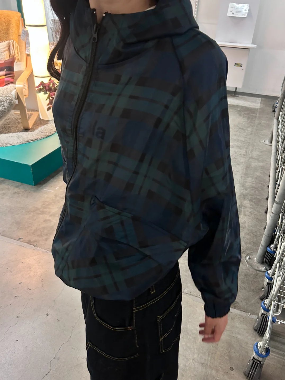 チェックナイロンジャケット DPB92009