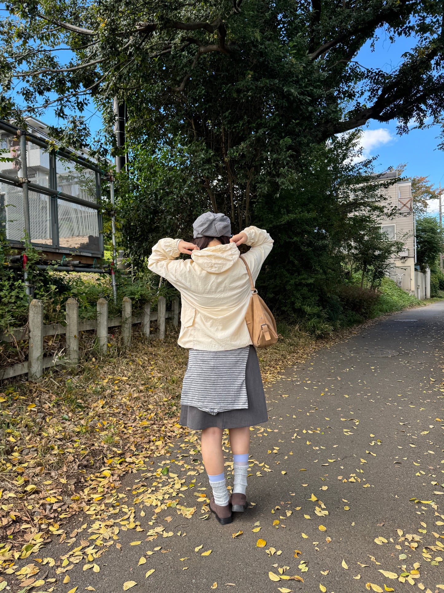 フードドロストワンポイントナイロンジャケット DPB78219