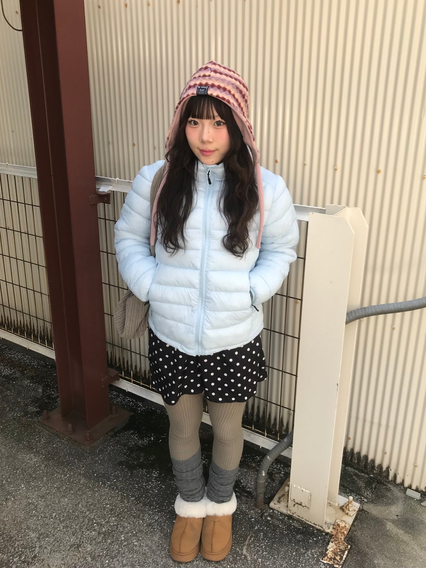 リバーシブルチェックフリースハット DPB89154