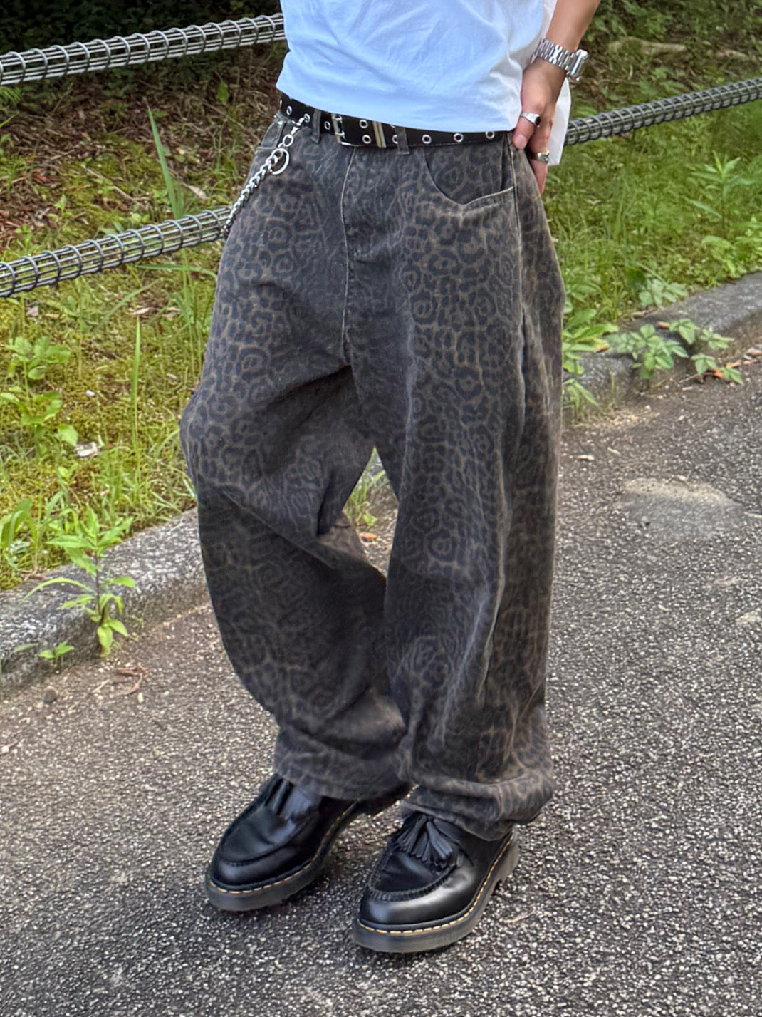 Kenshin_レオパードデニムパンツ DPB73355