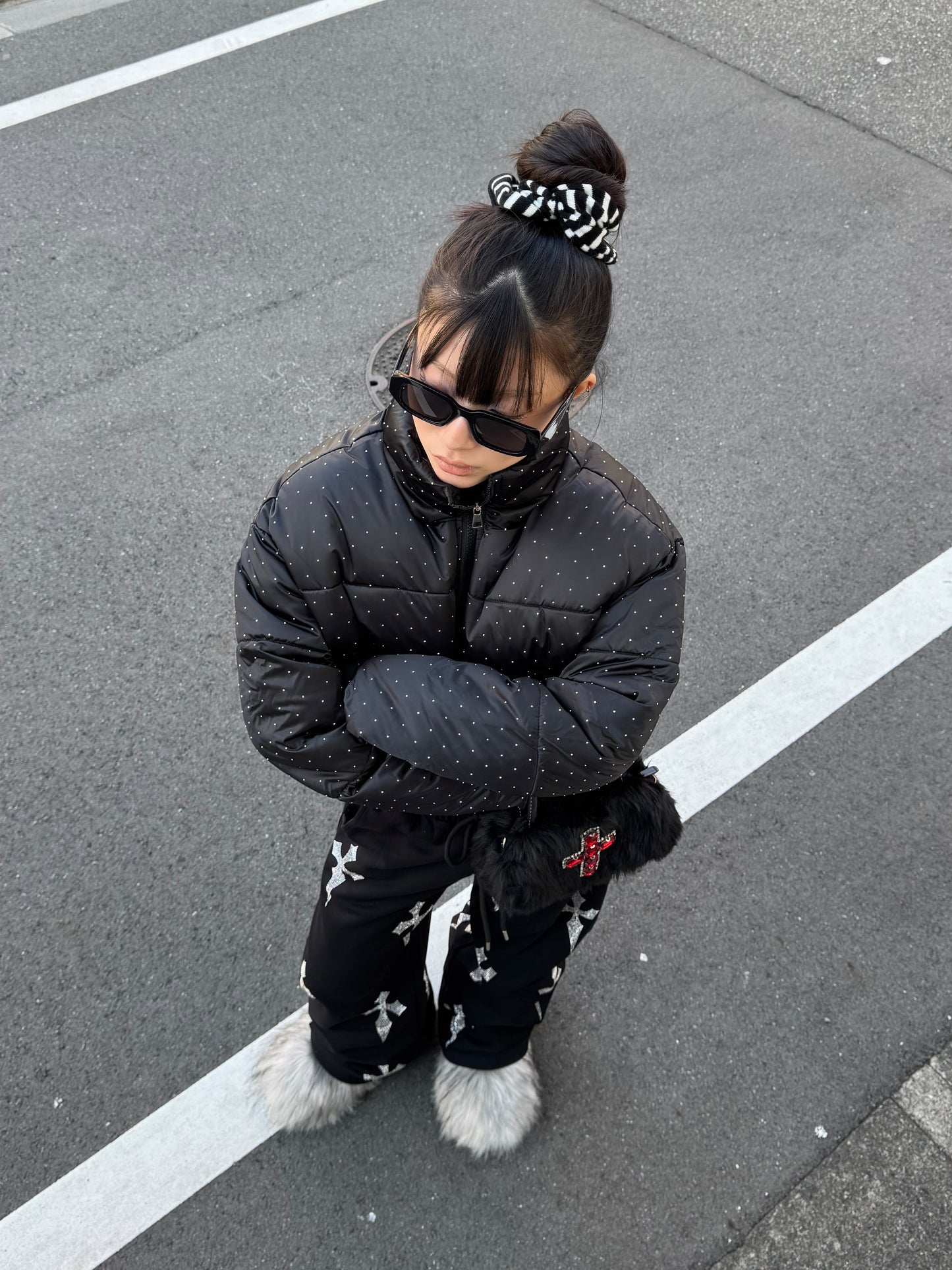 ラメショートダウンジャケット DPB86154