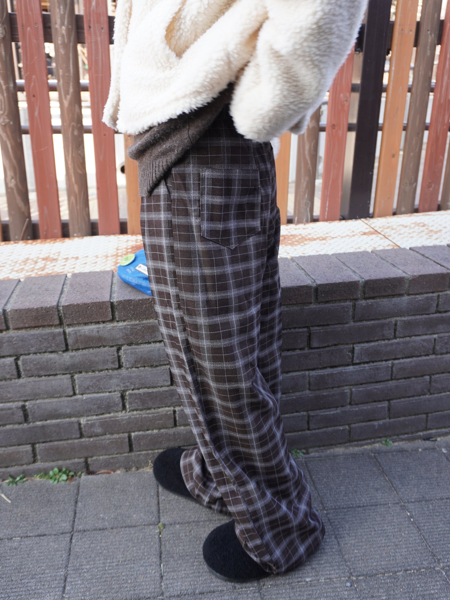 チェックワイドパンツ DPB85423
