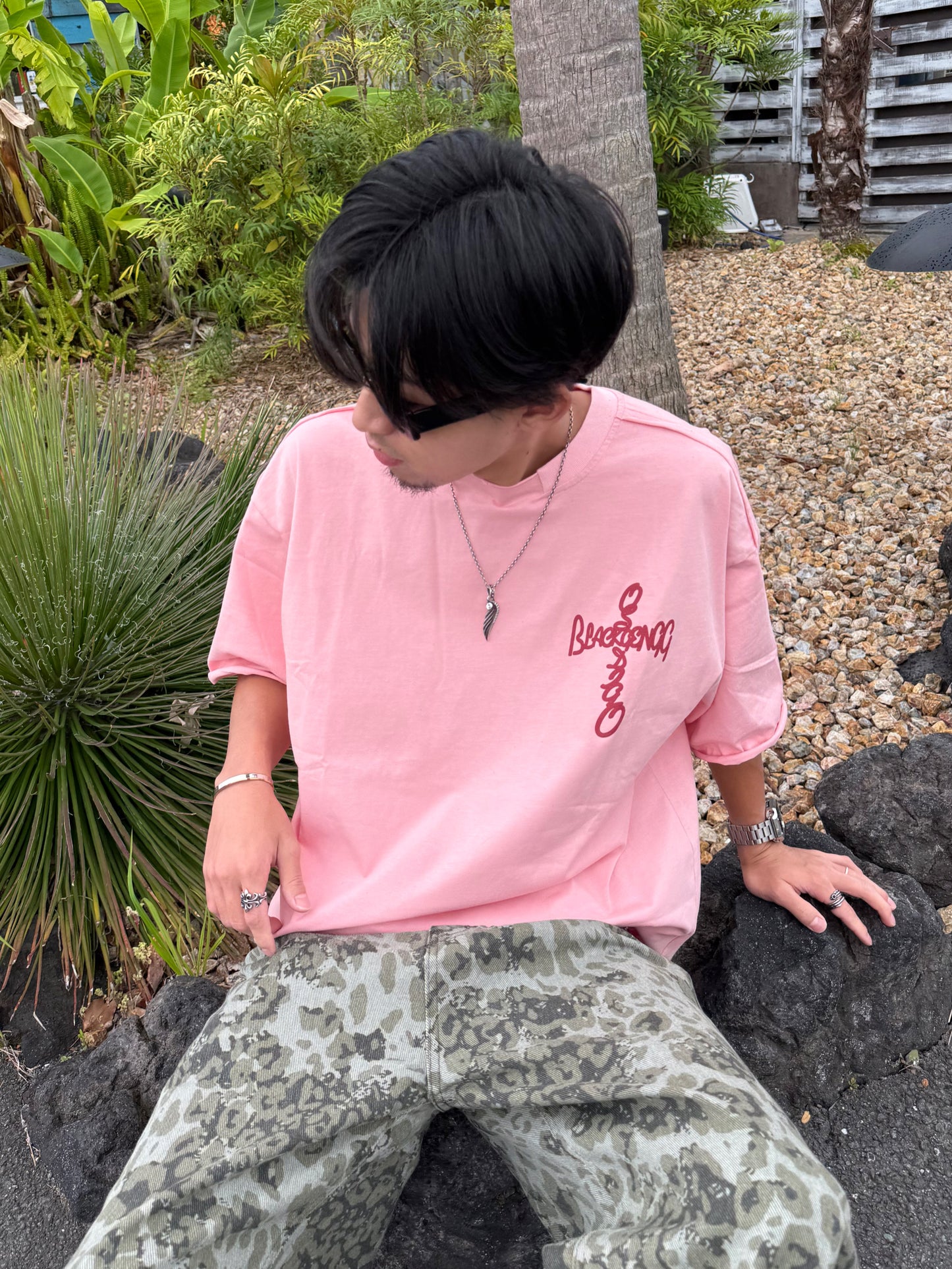フォームプリントバックロゴTシャツ DPB90223