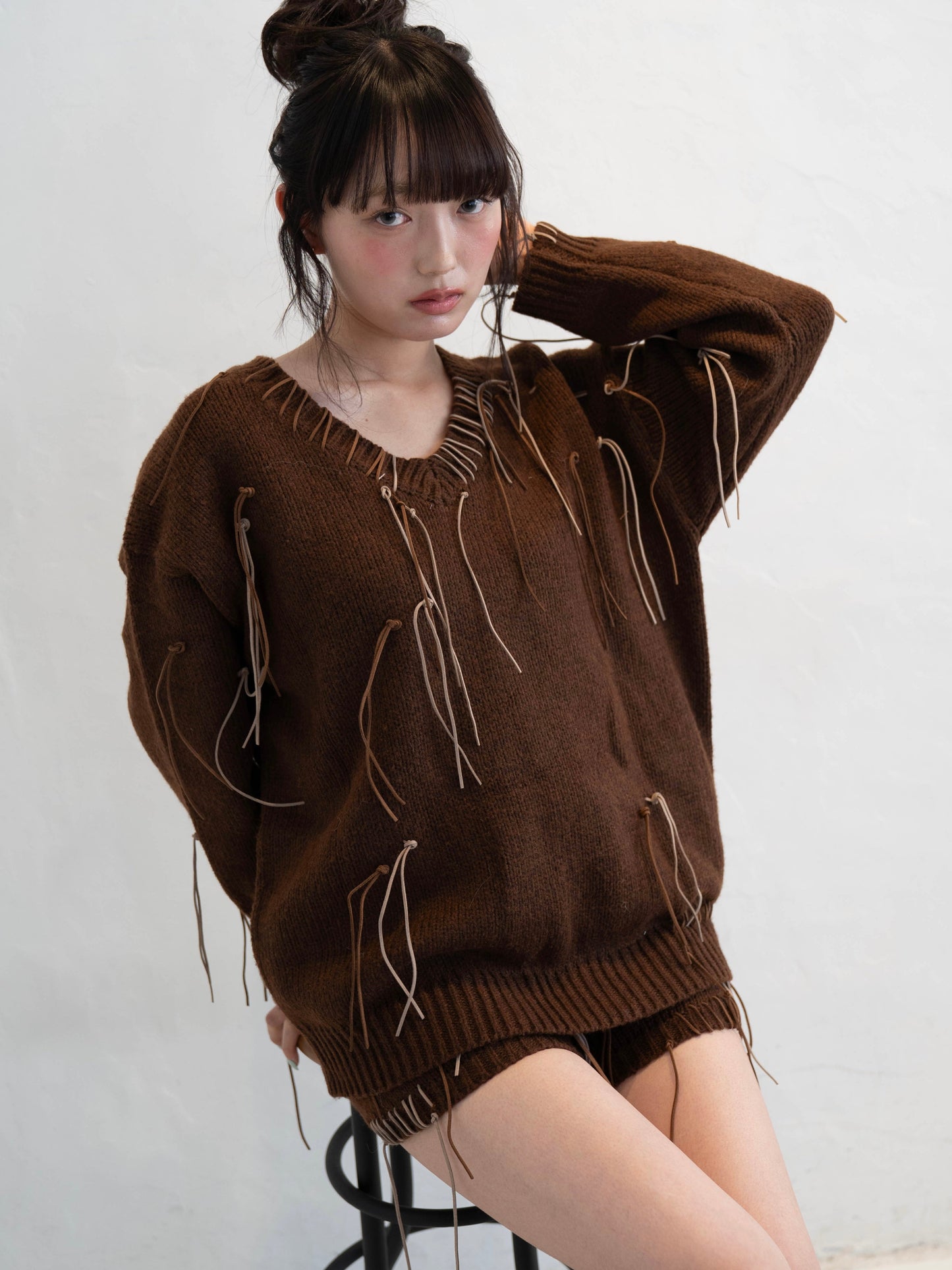 フリンジニットセットアップ DPC02011