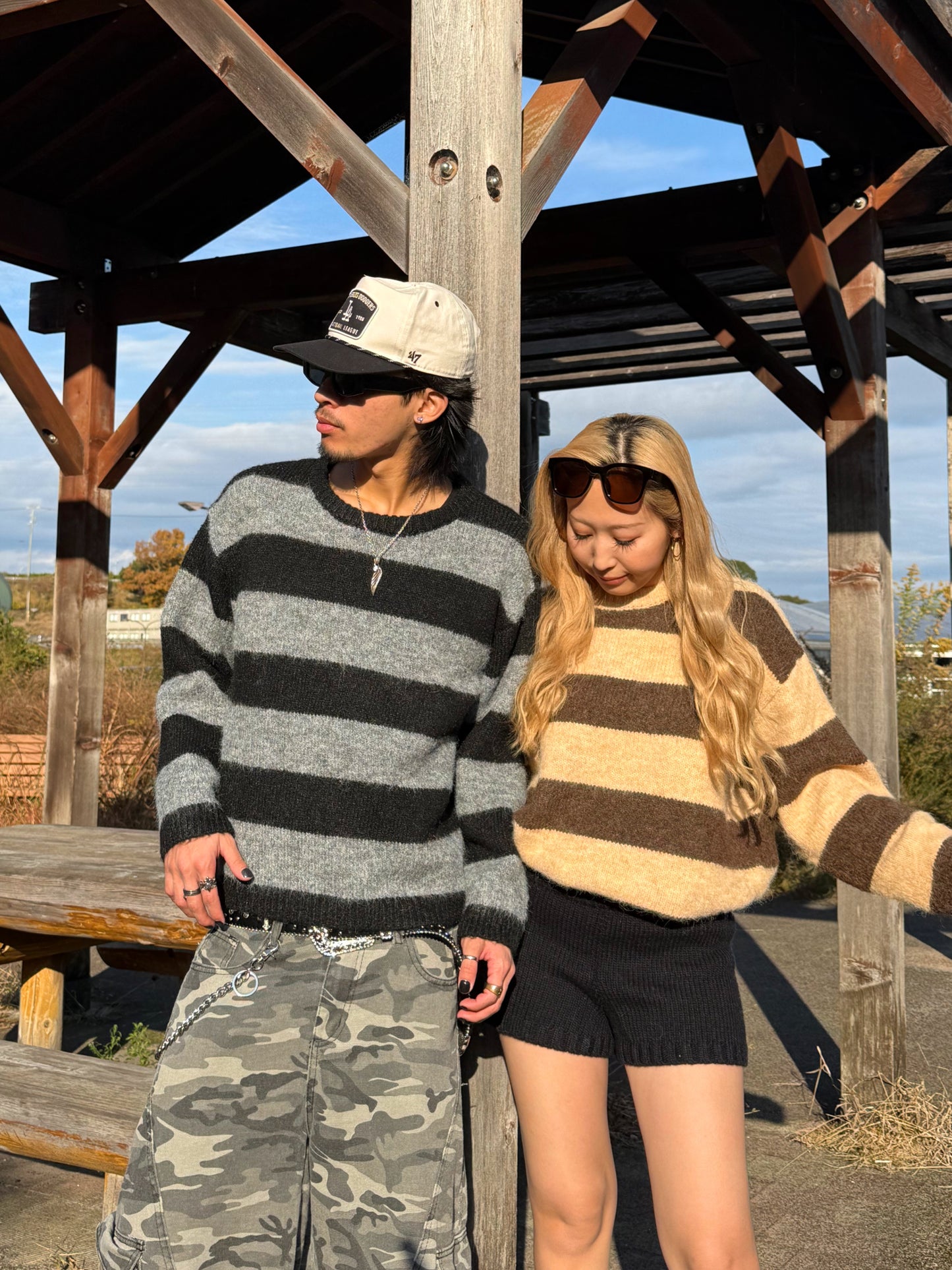 ボーダニットトップス DPB73526