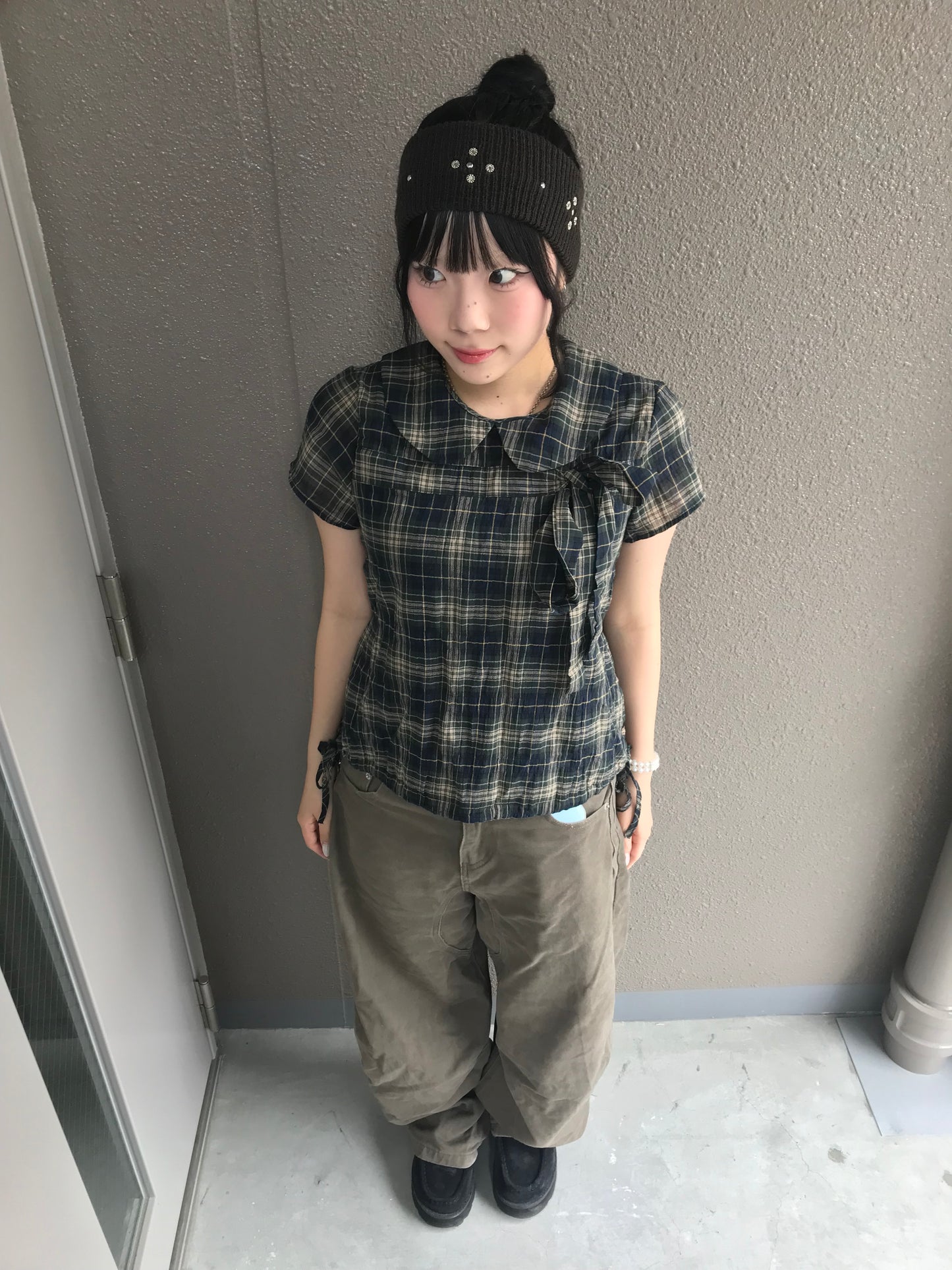 サマーチェックシャツトップス DPB89259