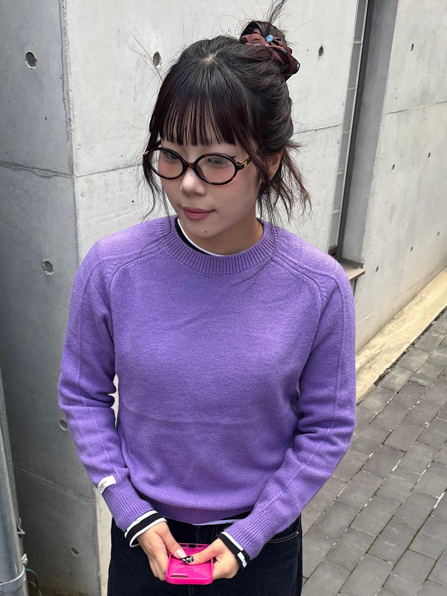 ナチュラルパープルニット DPB89118