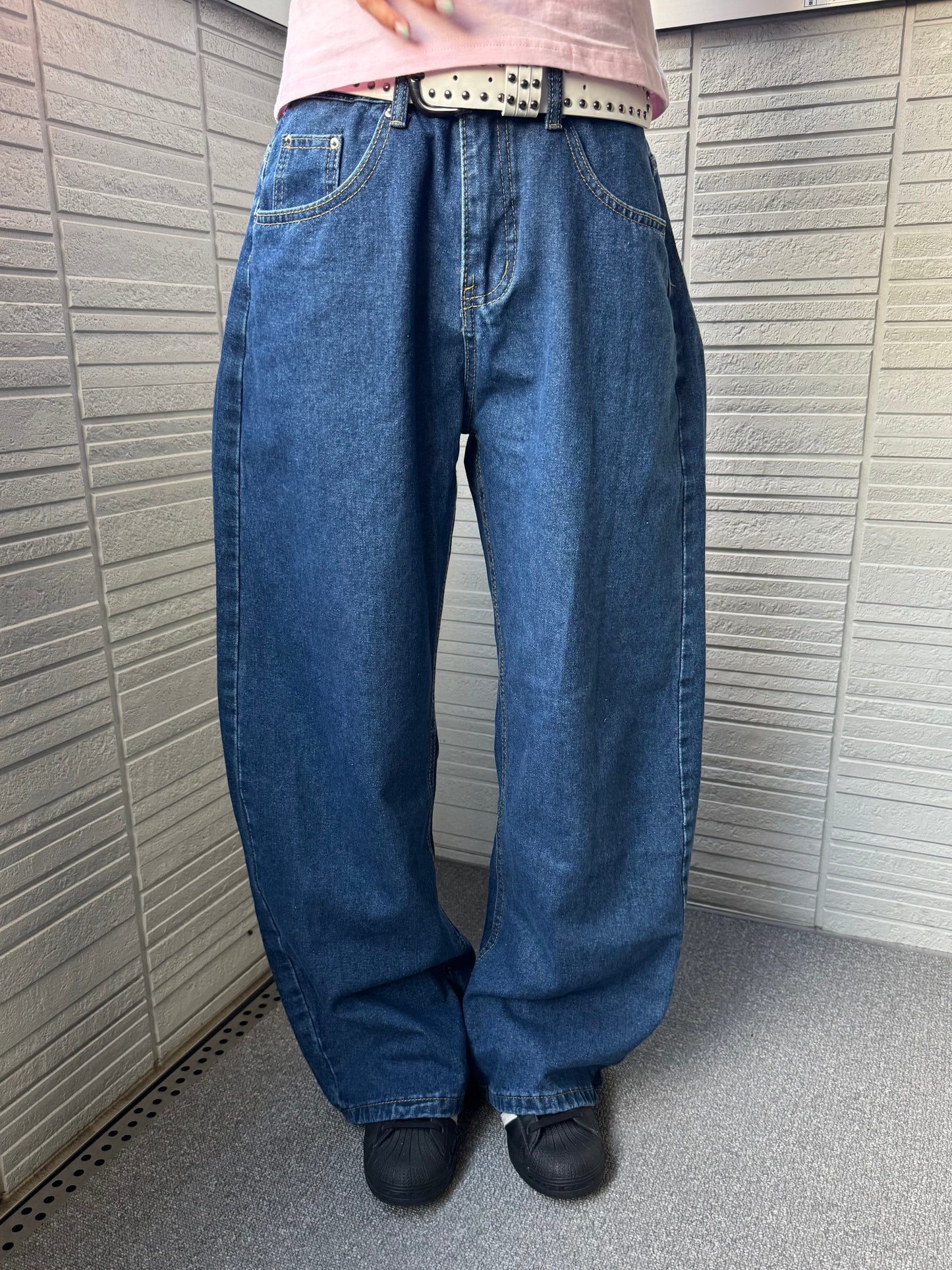 バックステッチワイドデニムパンツ DPC07038