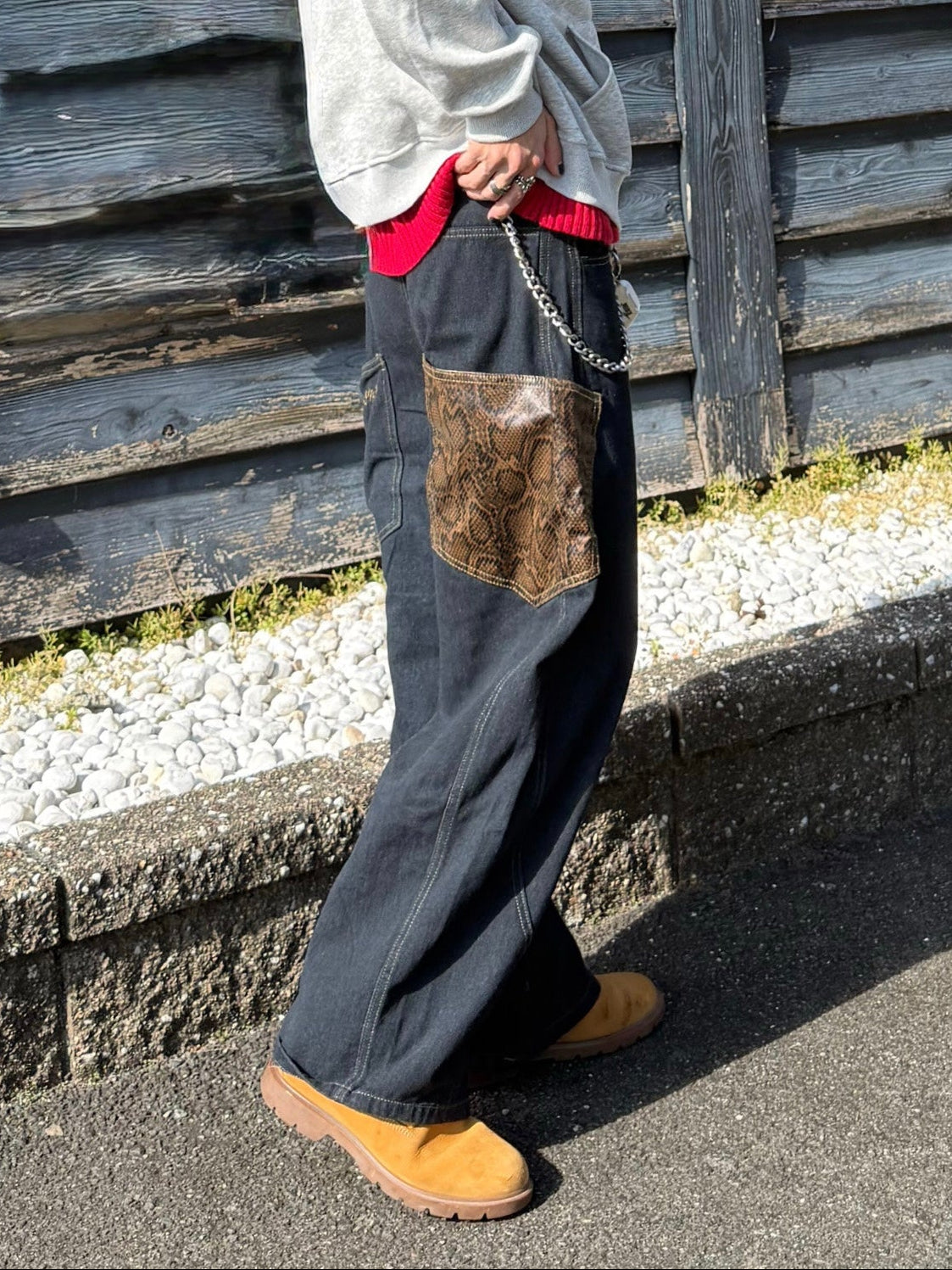 ポケットレオパードデニムパンツ DPB90059