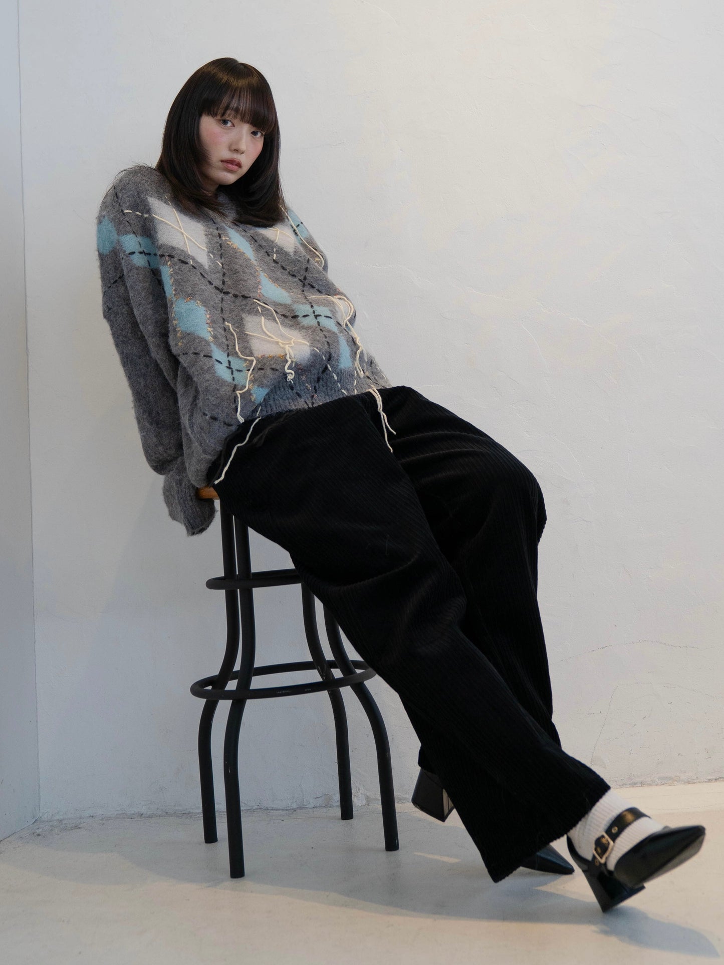 アーガイルチェックニット DPC02012