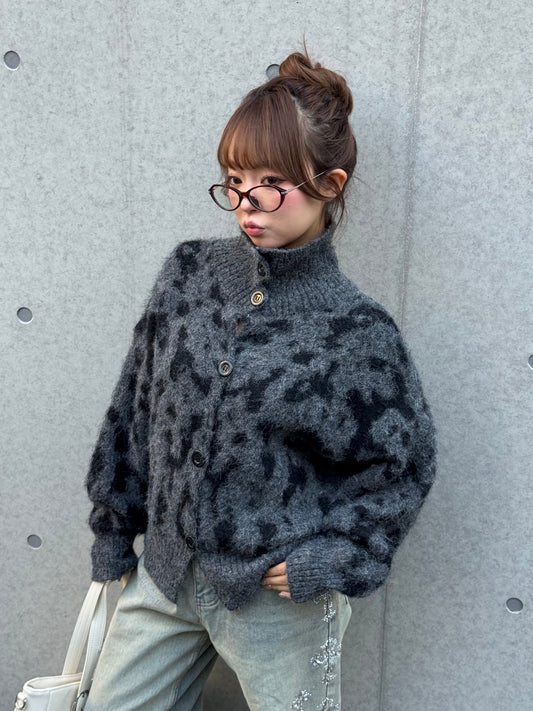 レオパードハイネックカーディガン DPB86181