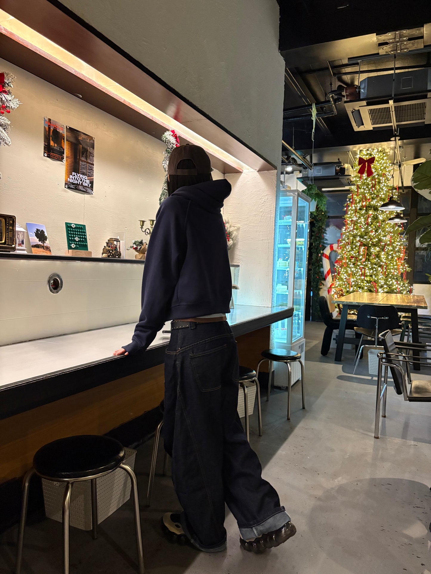 レタープリントシミターデニムパンツ DPB99002