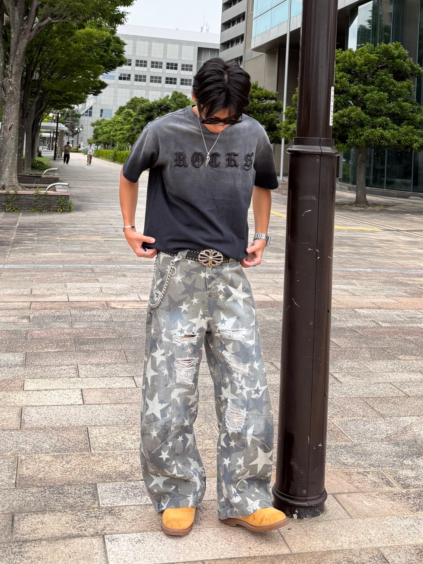 カモフラスターダメージカーブパンツ DPB90225