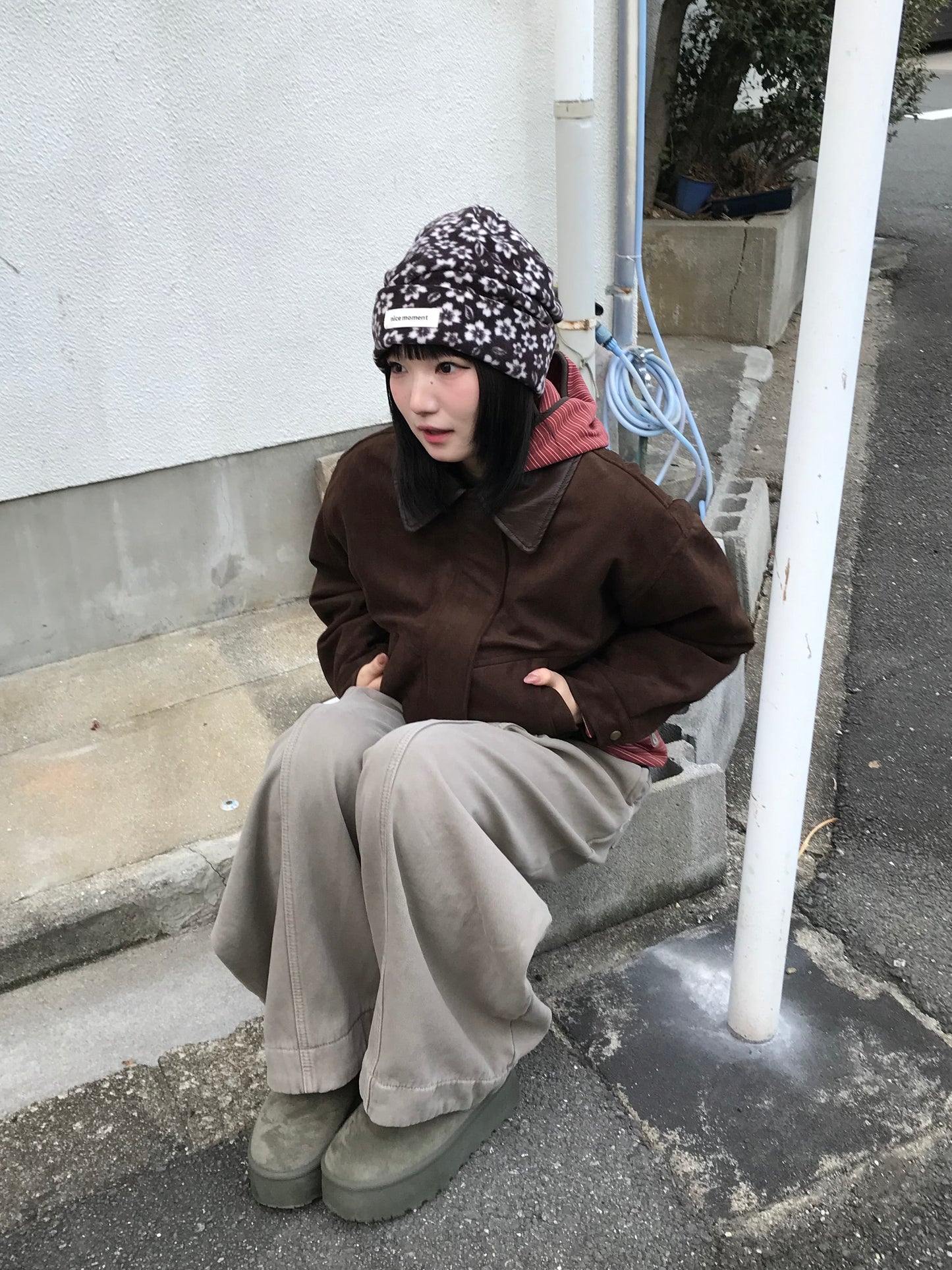 フリースフラワービーニー DPB85452