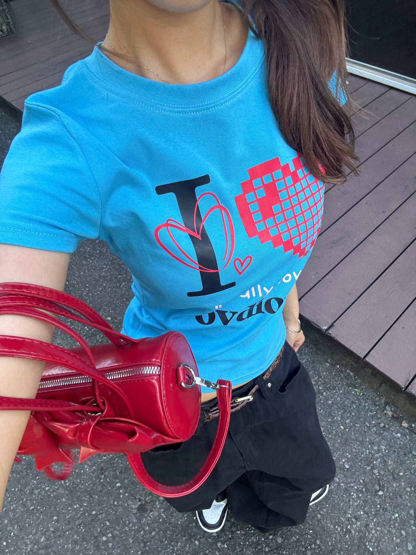 ピクセルアイラブTシャツ DPB86086