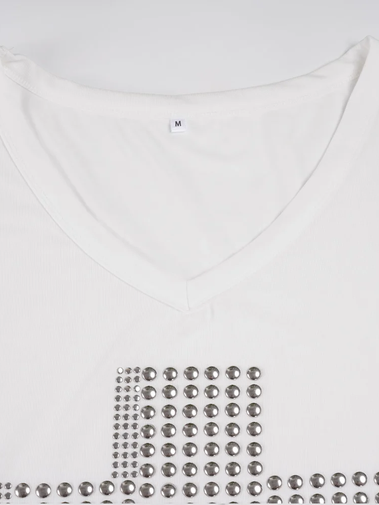 スタッズワイドネックTシャツ DPB71749