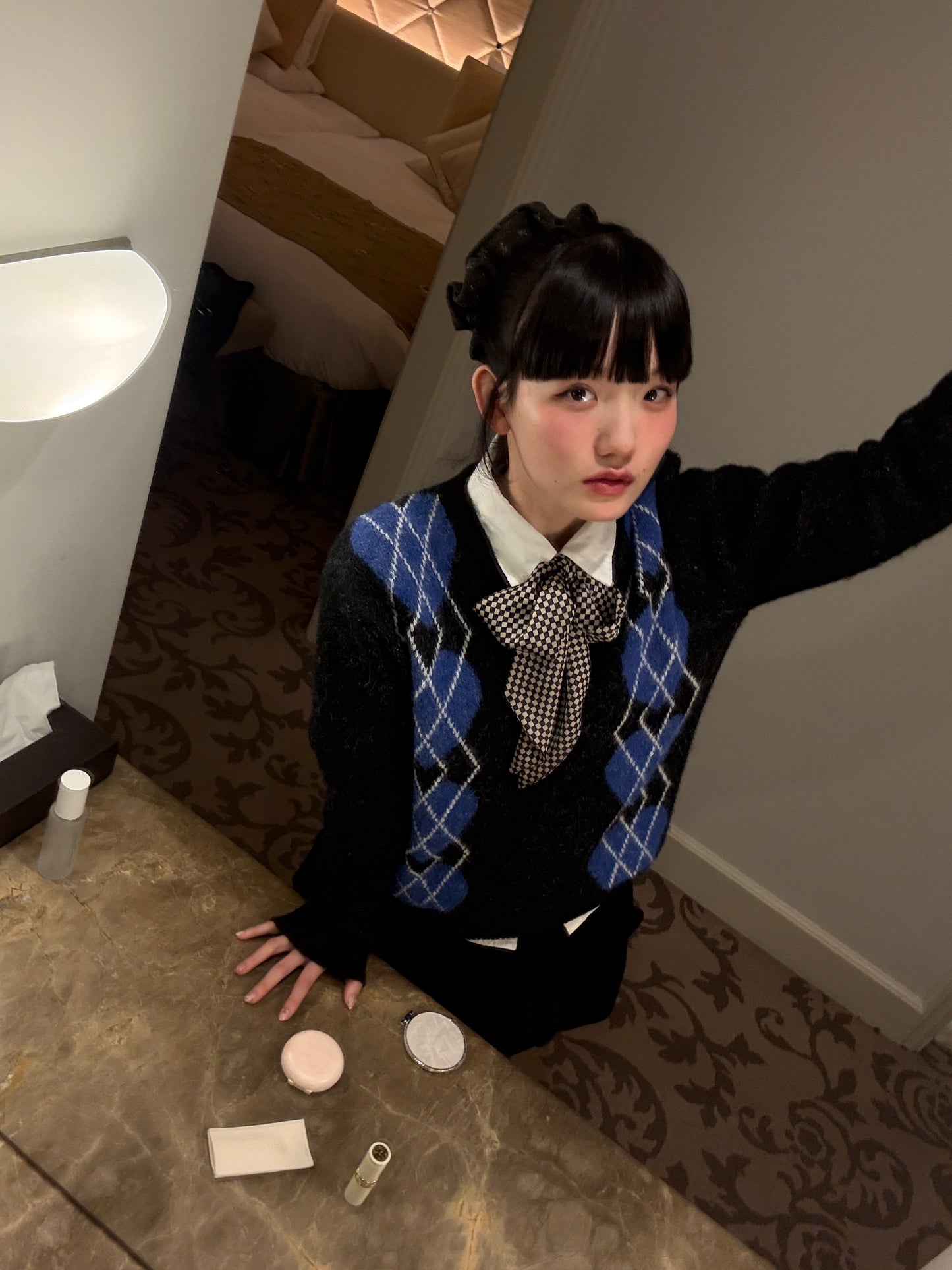 ブロックチェックスカーフ DPA43700