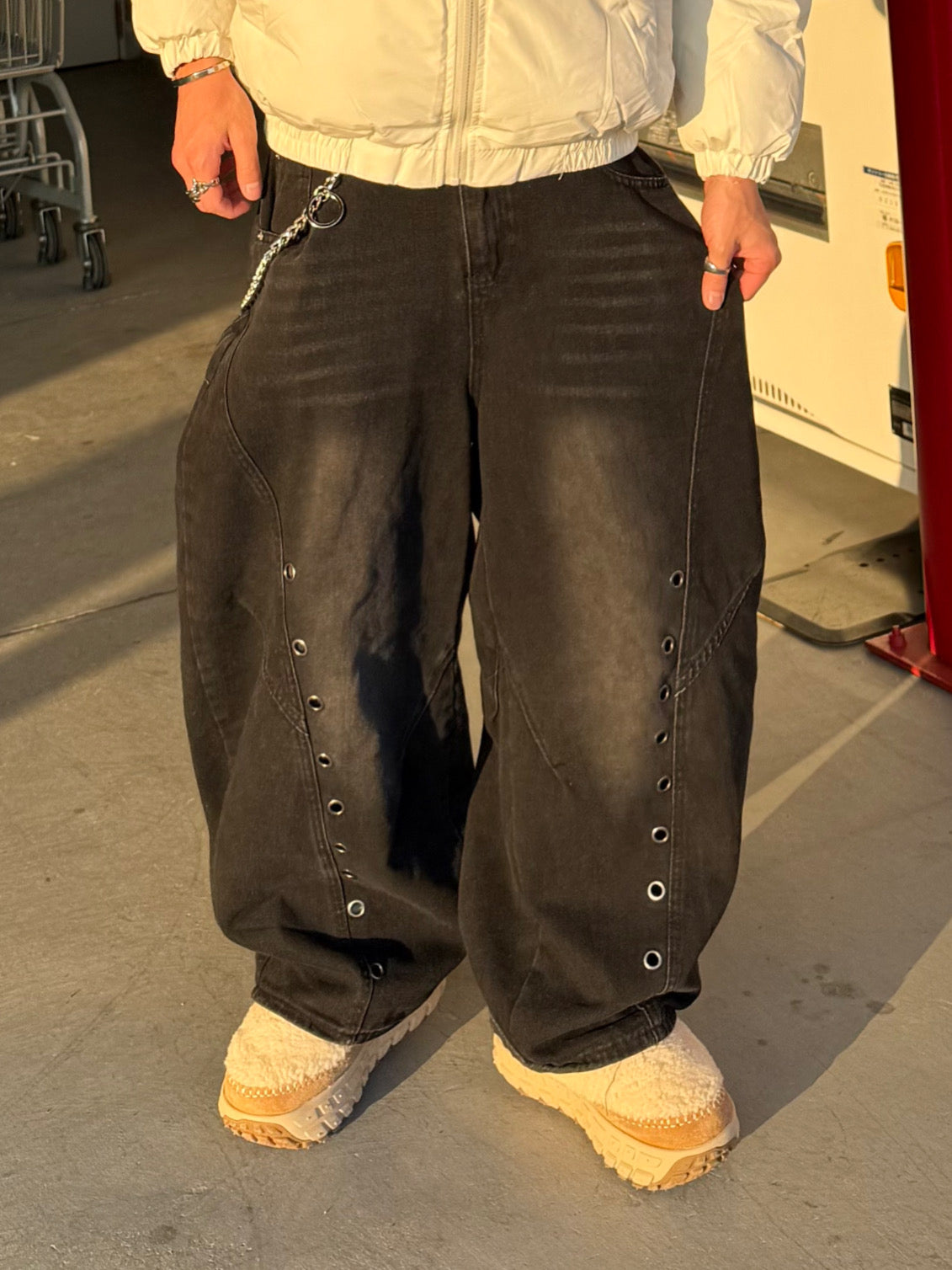 ラインホールデニムパンツ DPB90143