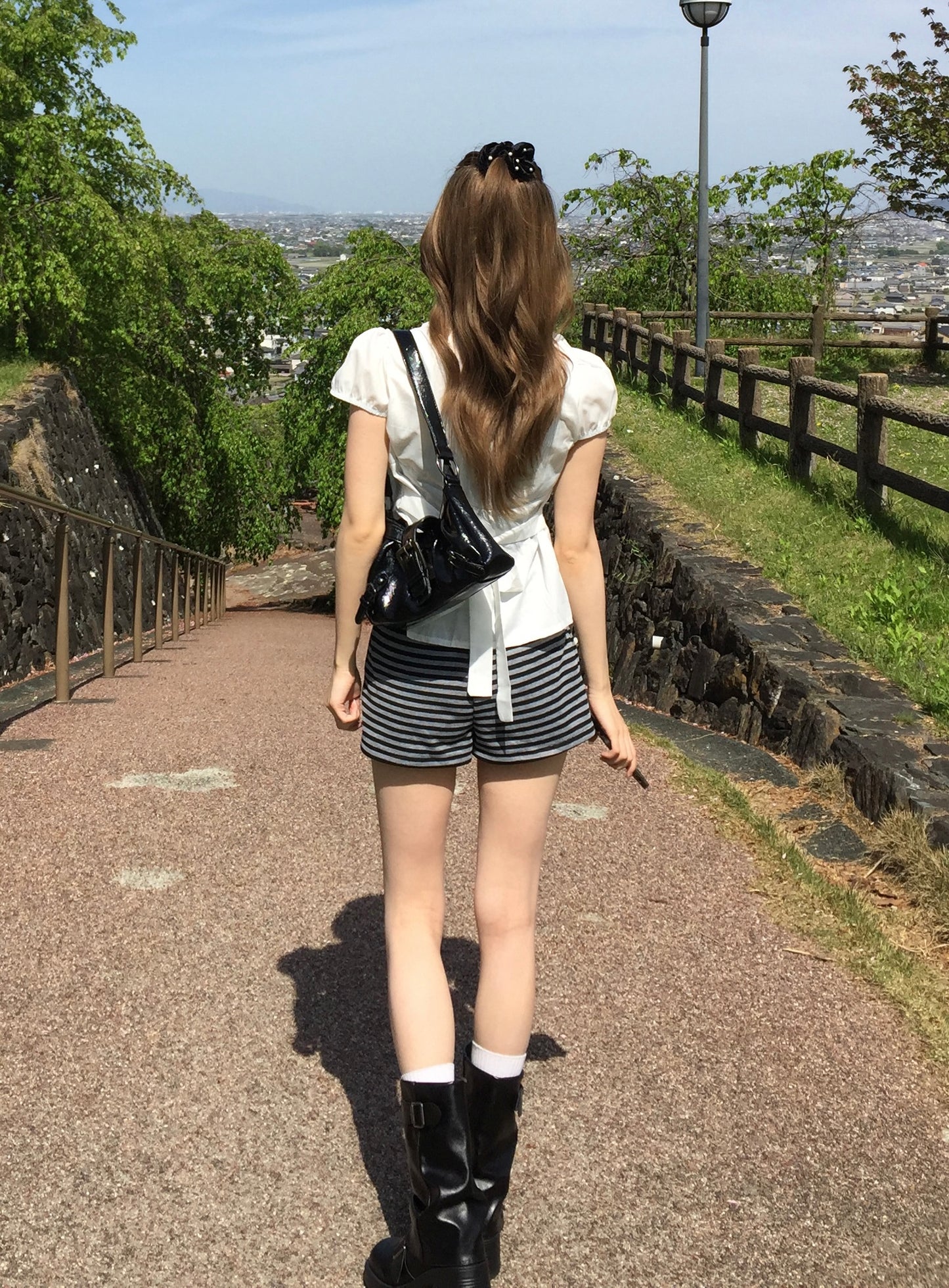 ボーダースウェットショートパンツ DPB88255