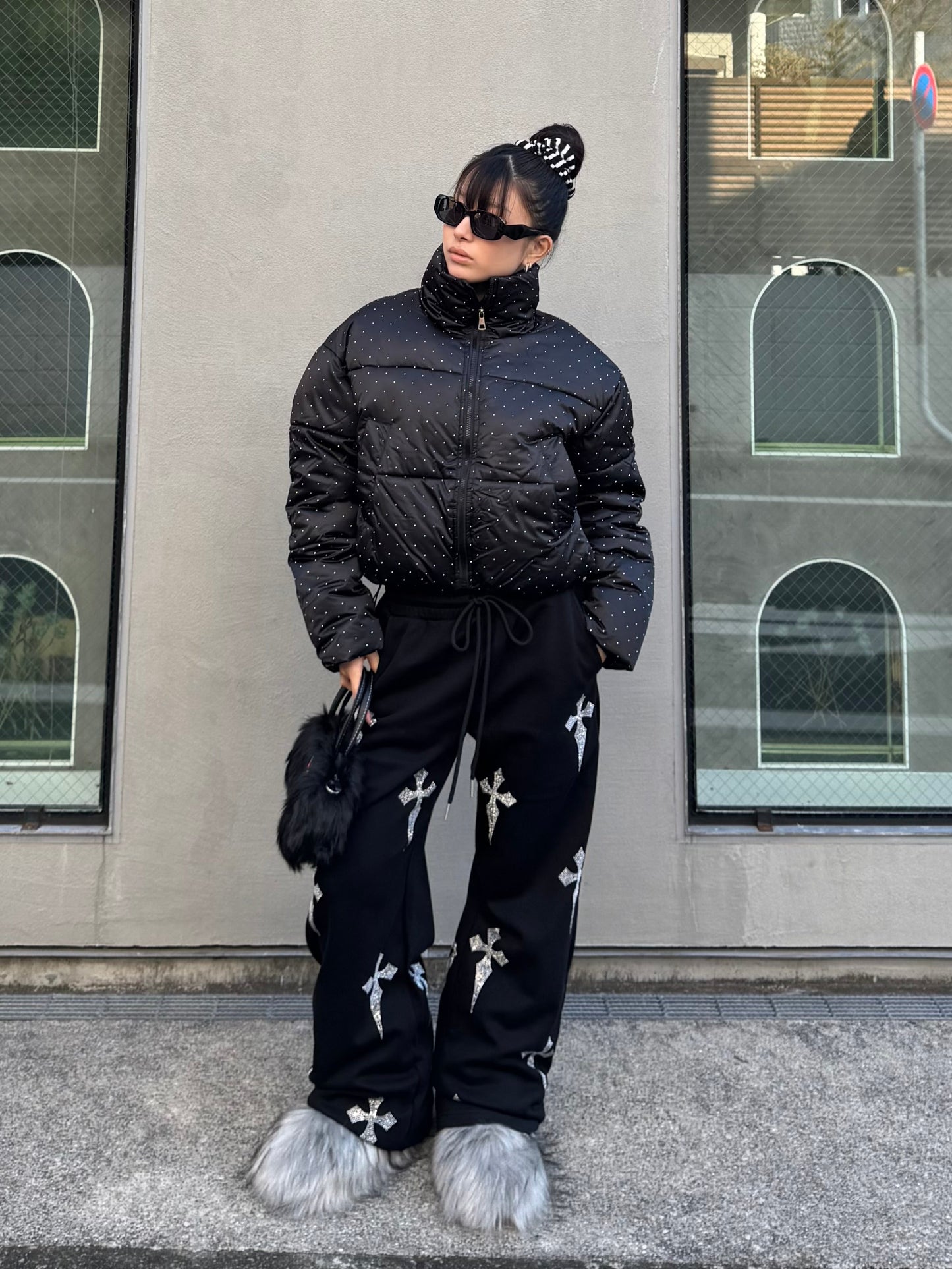 ラメショートダウンジャケット DPB86154