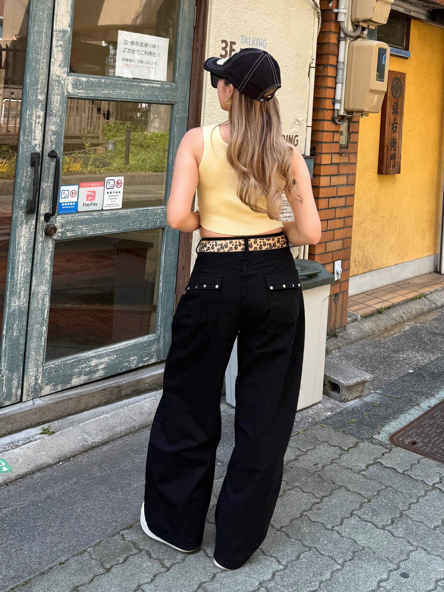 ハイウエストブラックパンツ DPB73612