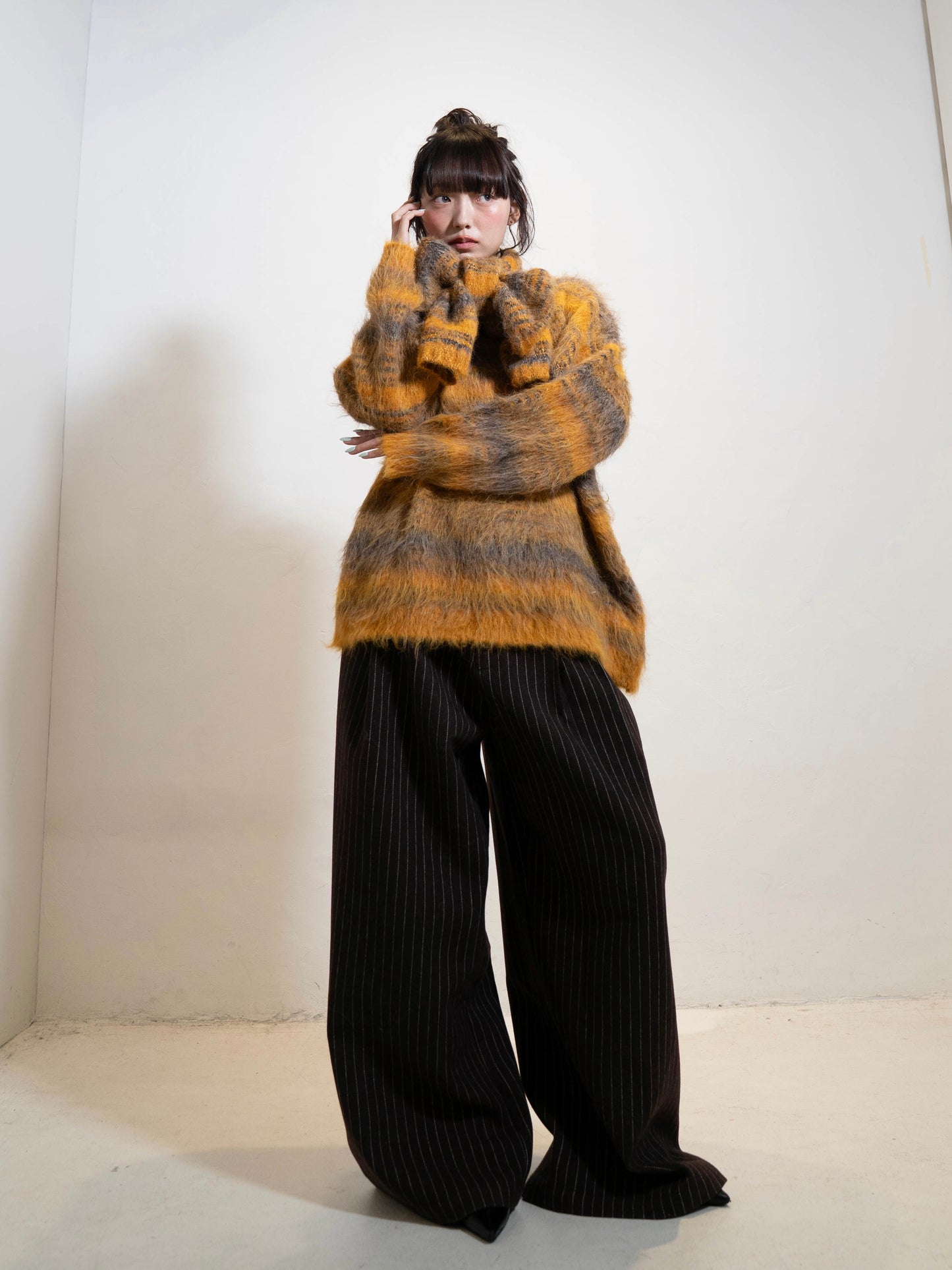 ウエストタックストライプパンツ DPC02007