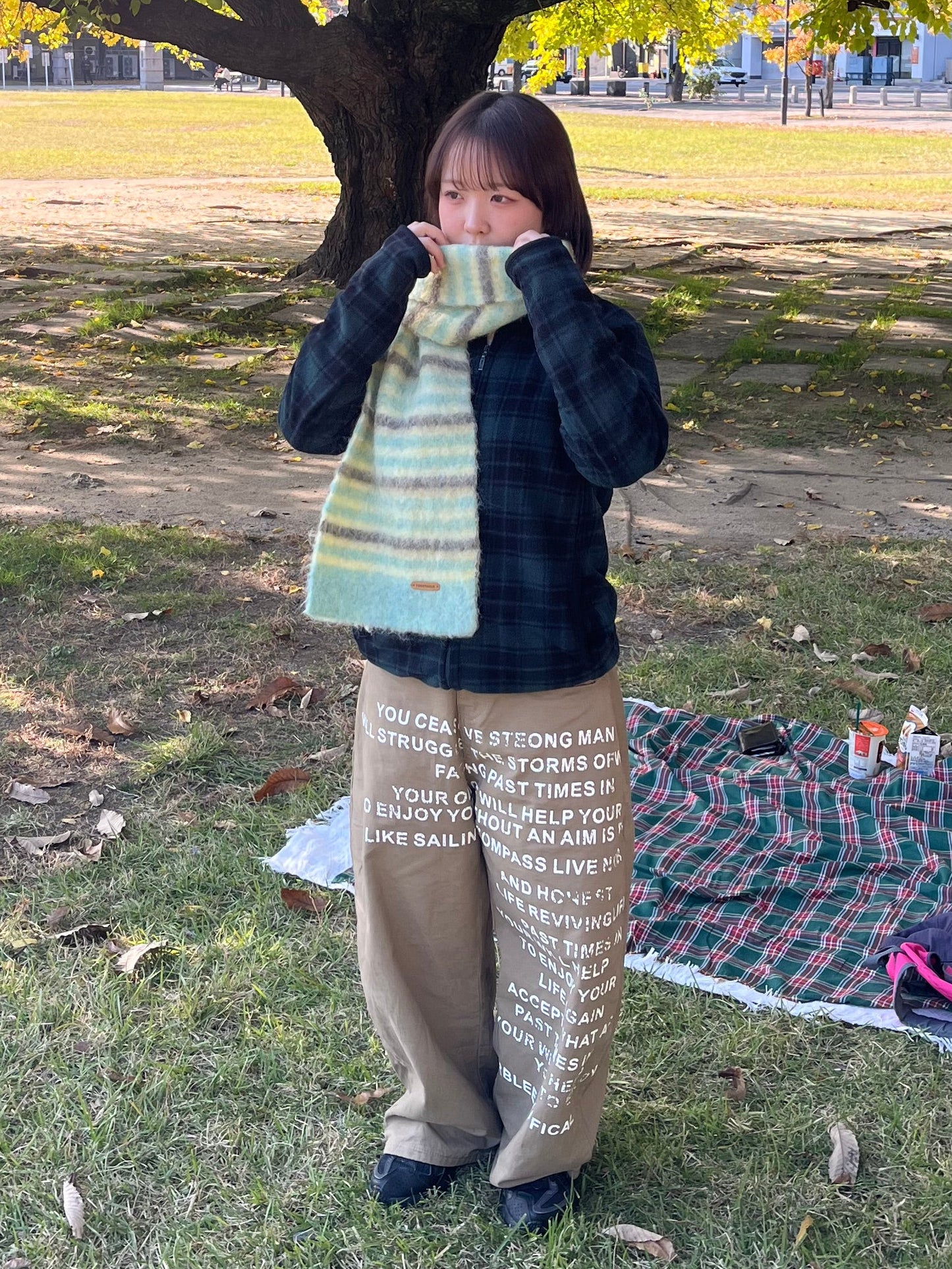 ボーダーカラーマフラー DPB97005