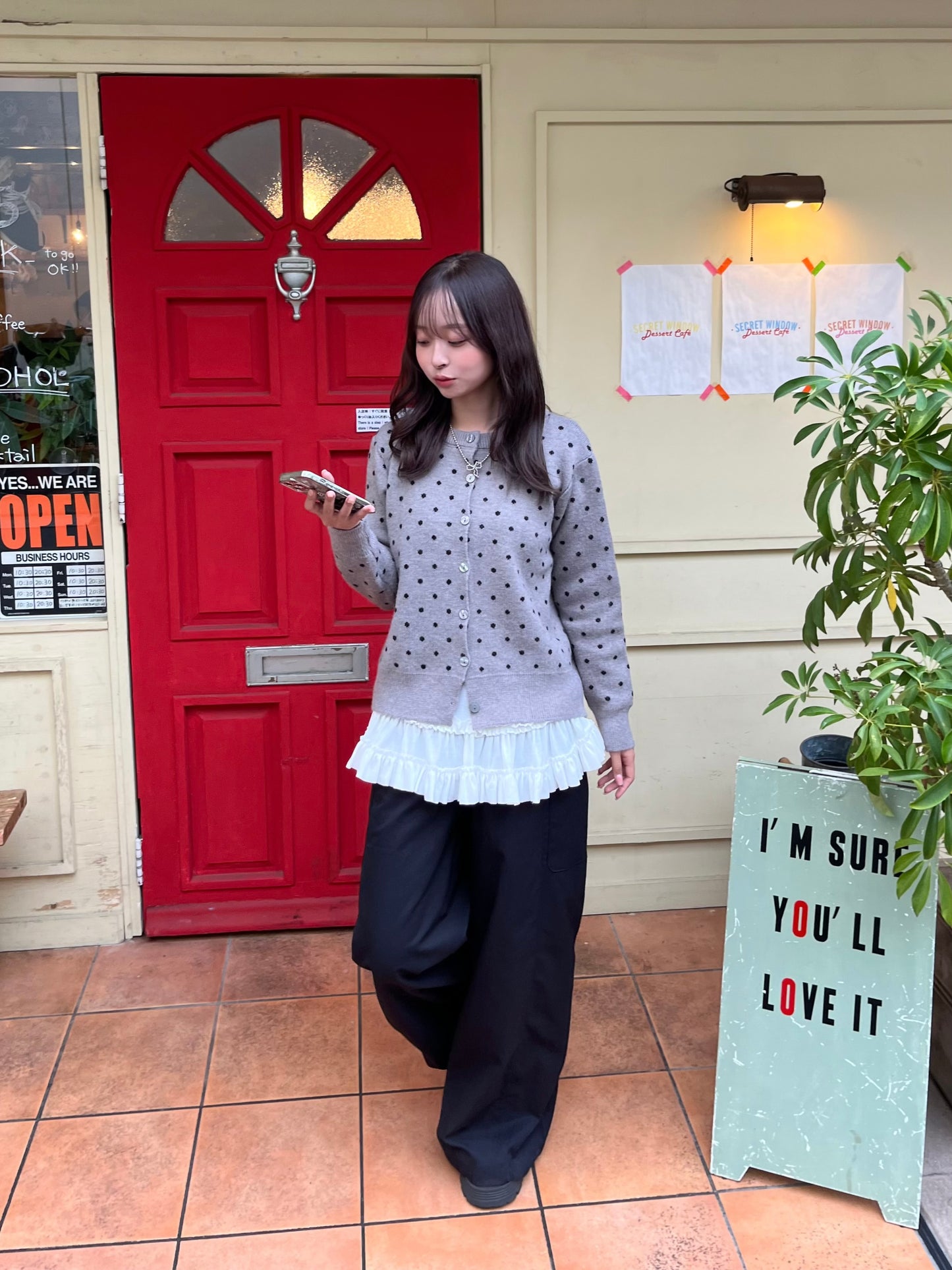 ドットニットカーディガン DPB94023