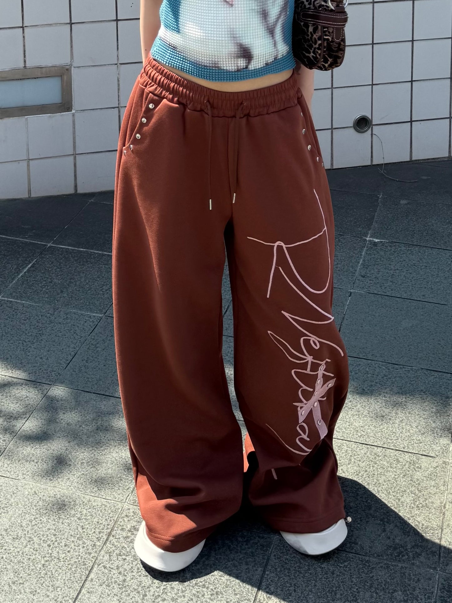 バイカラークロスロゴスウェットパンツ DPB86246