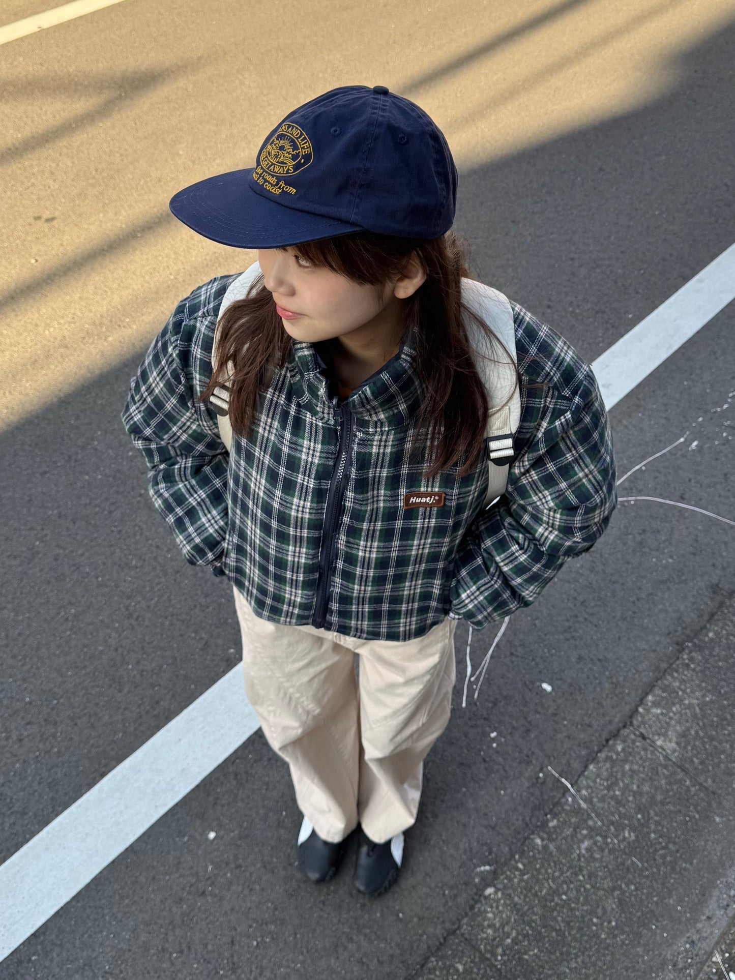 リバーシブルチェック中綿ジャケット DPB91075